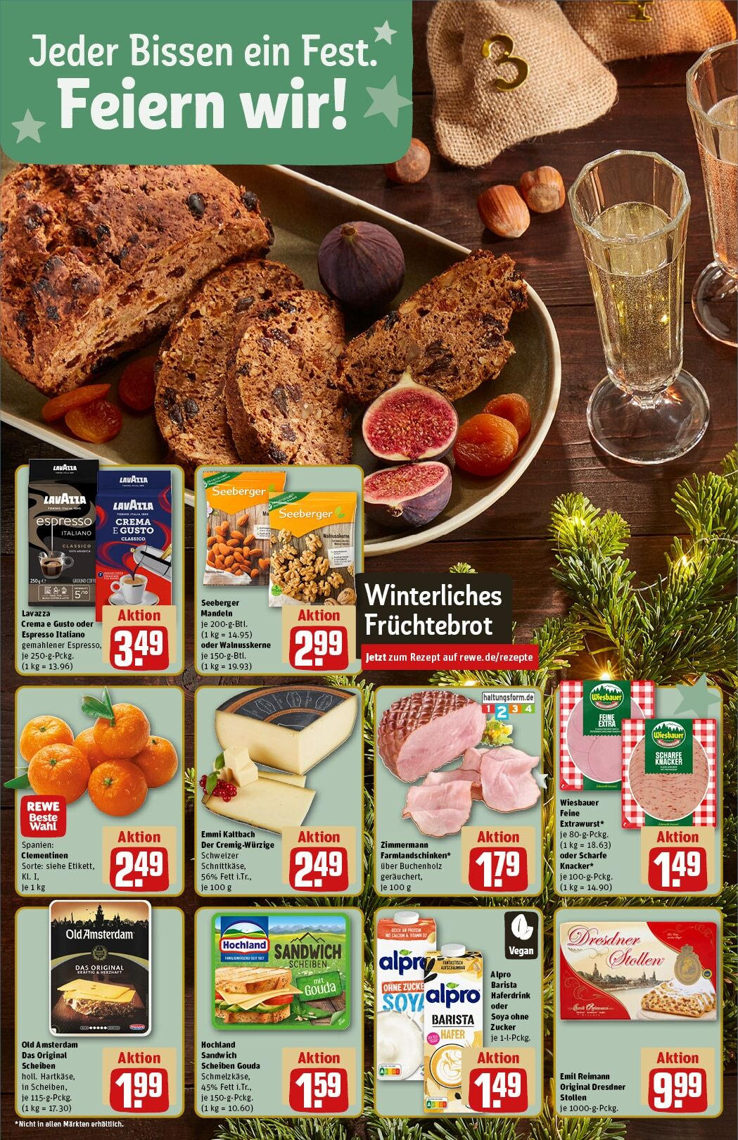 Rewe - Urbach, Marktplatz 2  (ab 02.12.2024) zum Blättern » Angebote | Seite: 4 | Produkte: Lavazza, Gouda, Mandeln, Haferdrink