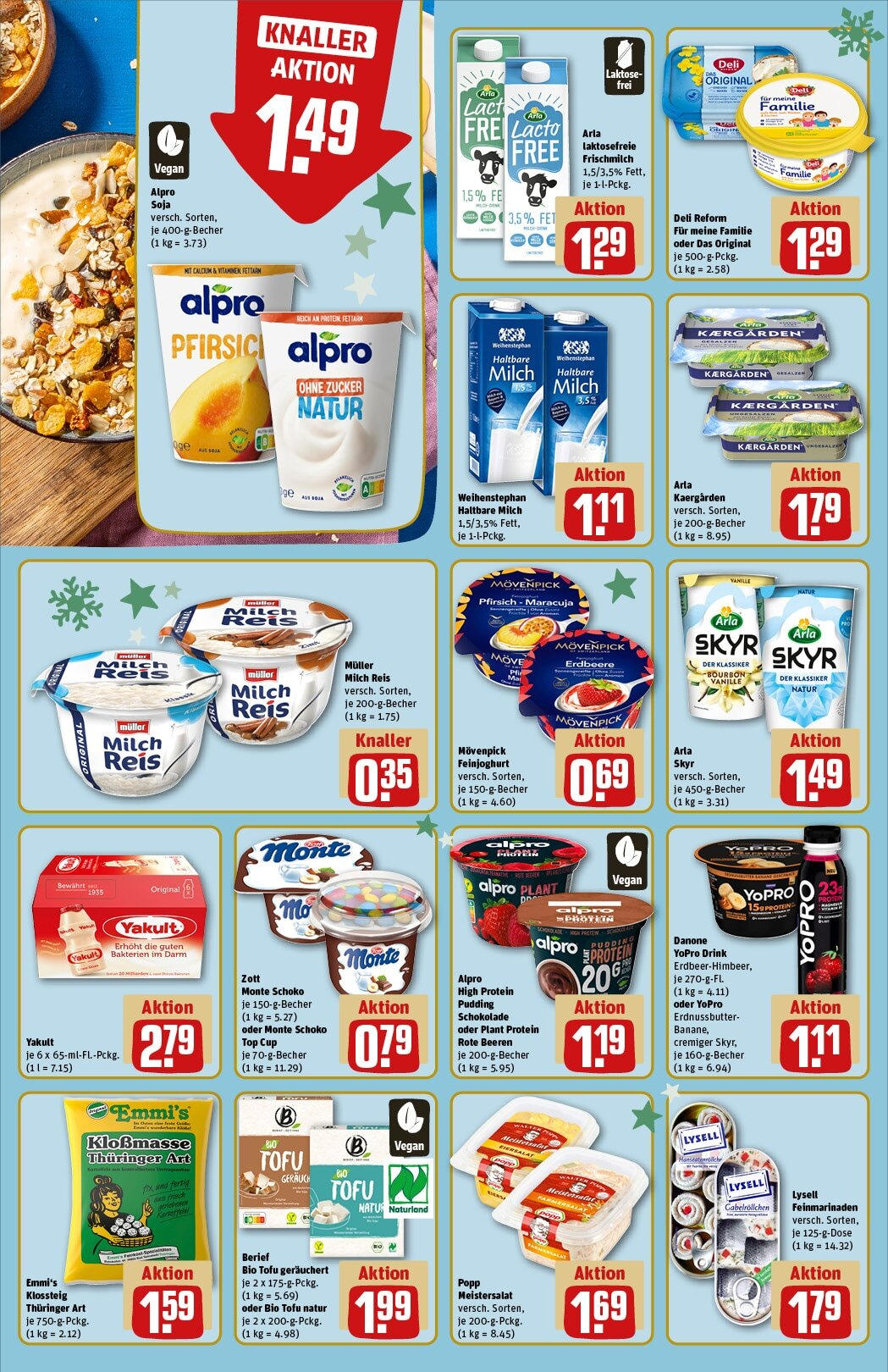 Rewe - Urbach, Marktplatz 2  (ab 02.12.2024) zum Blättern » Angebote | Seite: 10 | Produkte: Top, Schokolade, Arla skyr, Bourbon