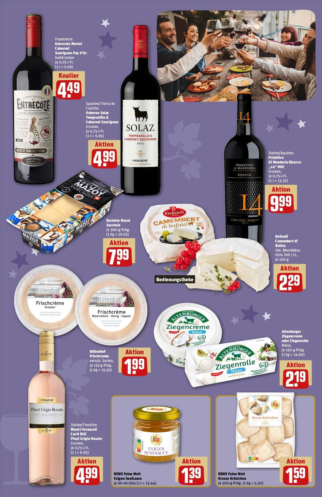 Rewe - Urbach, Marktplatz 2  (ab 02.12.2024) zum Blättern » Angebote | Seite: 16 | Produkte: Osborne, Merlot, Entrecote, Raclette