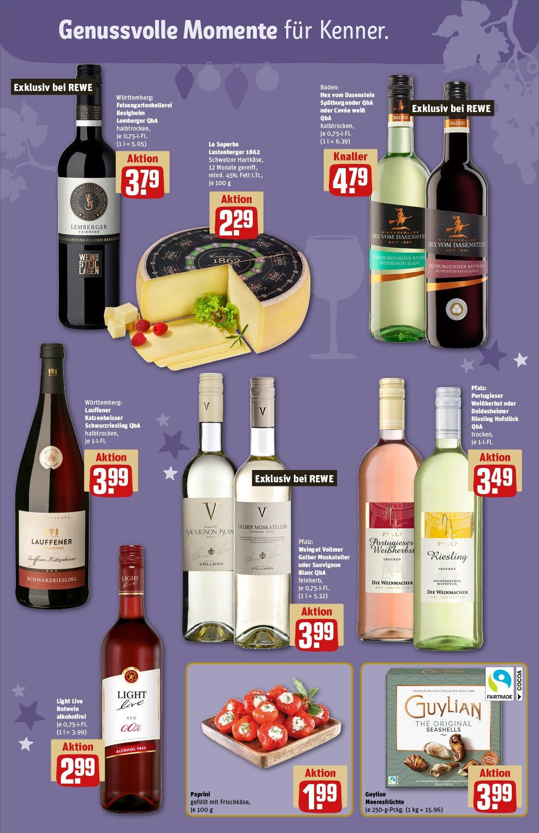 Rewe - Urbach, Marktplatz 2  (ab 02.12.2024) zum Blättern » Angebote | Seite: 19 | Produkte: Rotwein, Meeresfrüchte