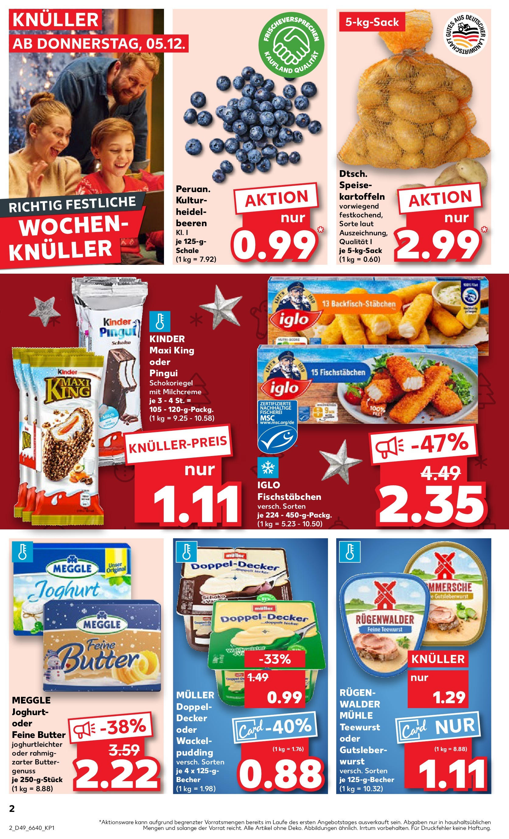 Kaufland - Neusäß, Daimlerstraße 18 (ab 05.12.2024) » Angebote Online zum Blättern | Seite: 2 | Produkte: Butter, Iglo, Kartoffeln, Wurst