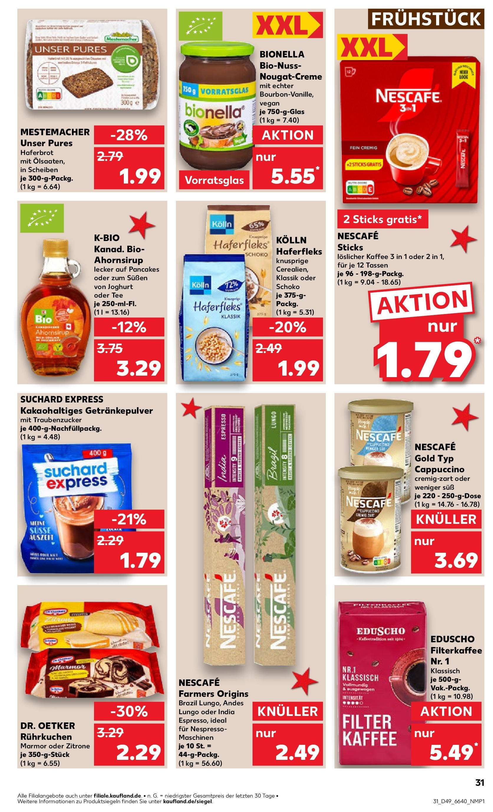 Kaufland - Bietigheim-Bissingen  (ab 05.12.2024) » Angebote Online zum Blättern | Seite: 31 | Produkte: Kaffee, Creme, Zitrone, Tee