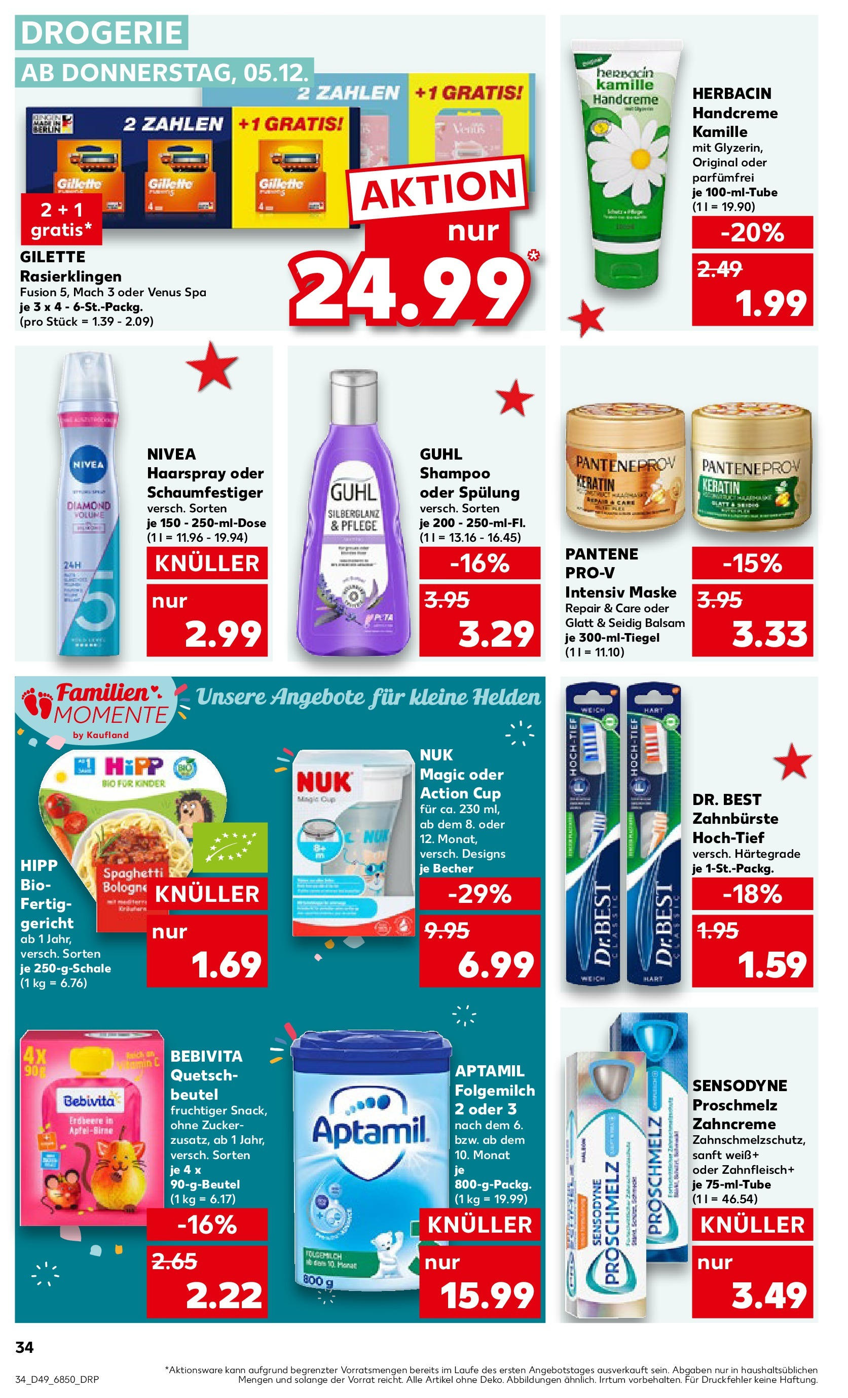 Kaufland - München, Ollenhauerstraße 4  (ab 05.12.2024) » Angebote Online zum Blättern | Seite: 34 | Produkte: Shampoo, Haarspray, Maske, Zahnbürste