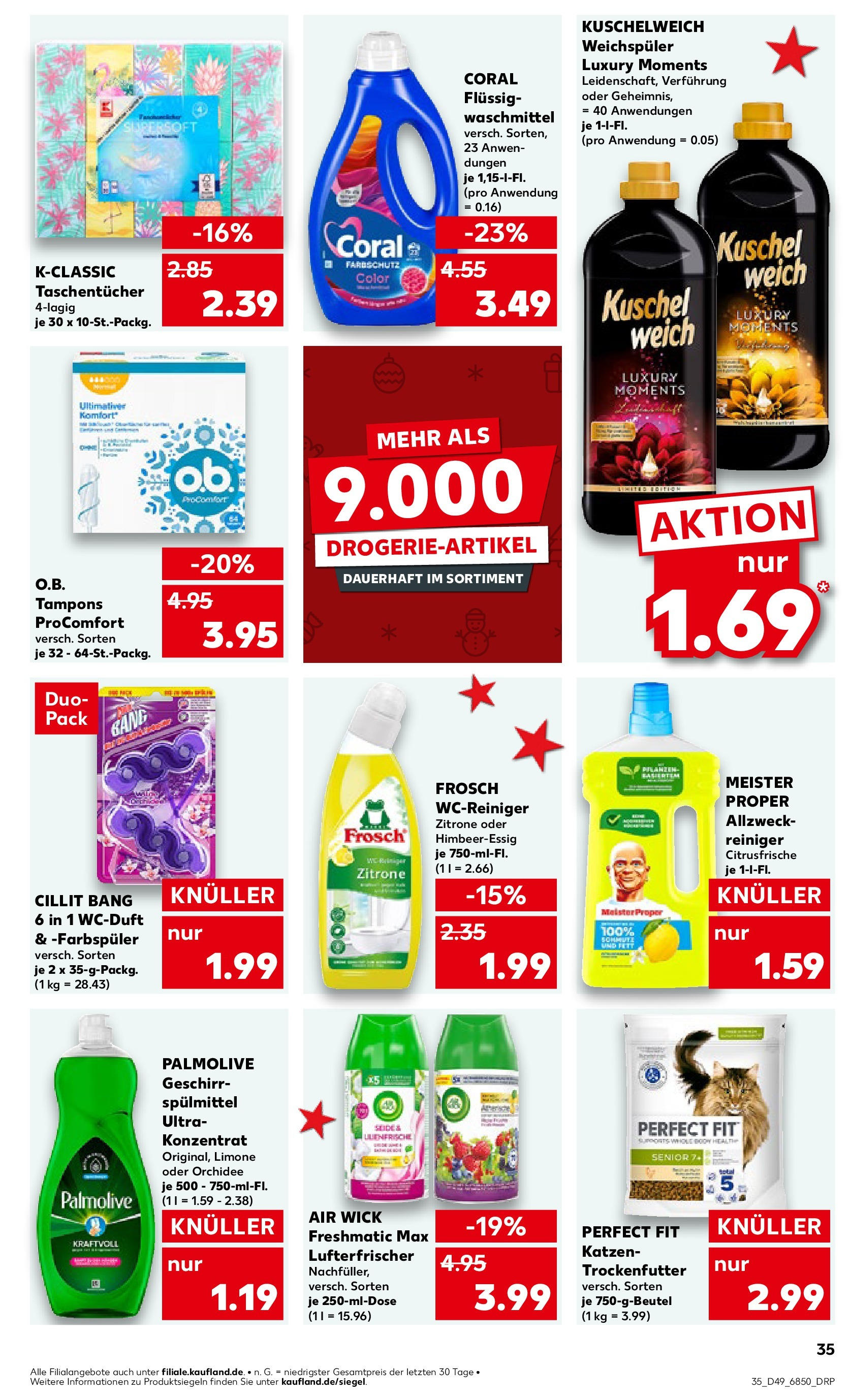 Kaufland - München, Ollenhauerstraße 4  (ab 05.12.2024) » Angebote Online zum Blättern | Seite: 35 | Produkte: Orchidee, Coral, Weichspüler, Waschmittel