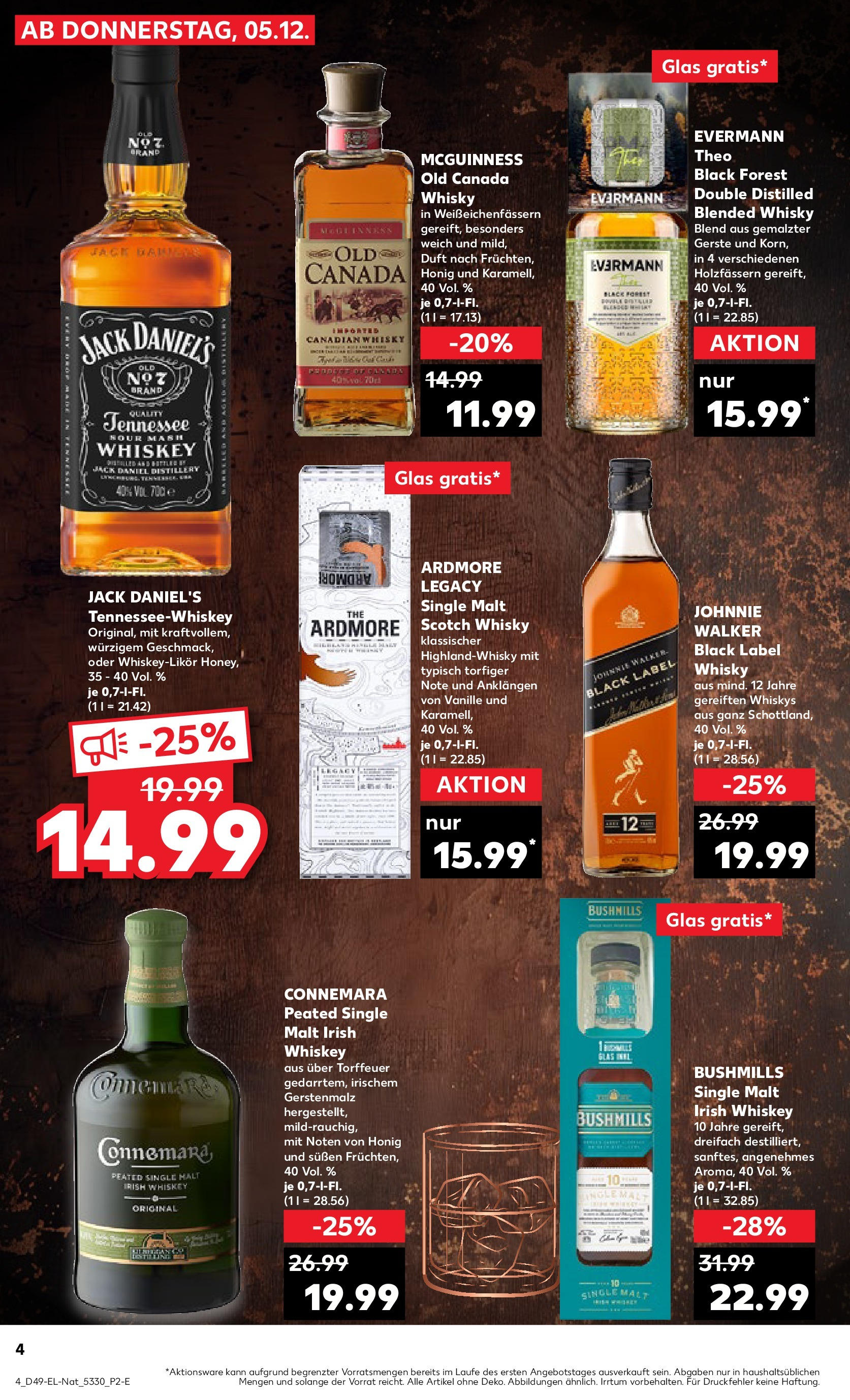 Kaufland - Bietigheim-Bissingen  (ab 05.12.2024) » Angebote Online zum Blättern | Seite: 60 | Produkte: Whisky, Duft, Jack Daniel's, Whiskey