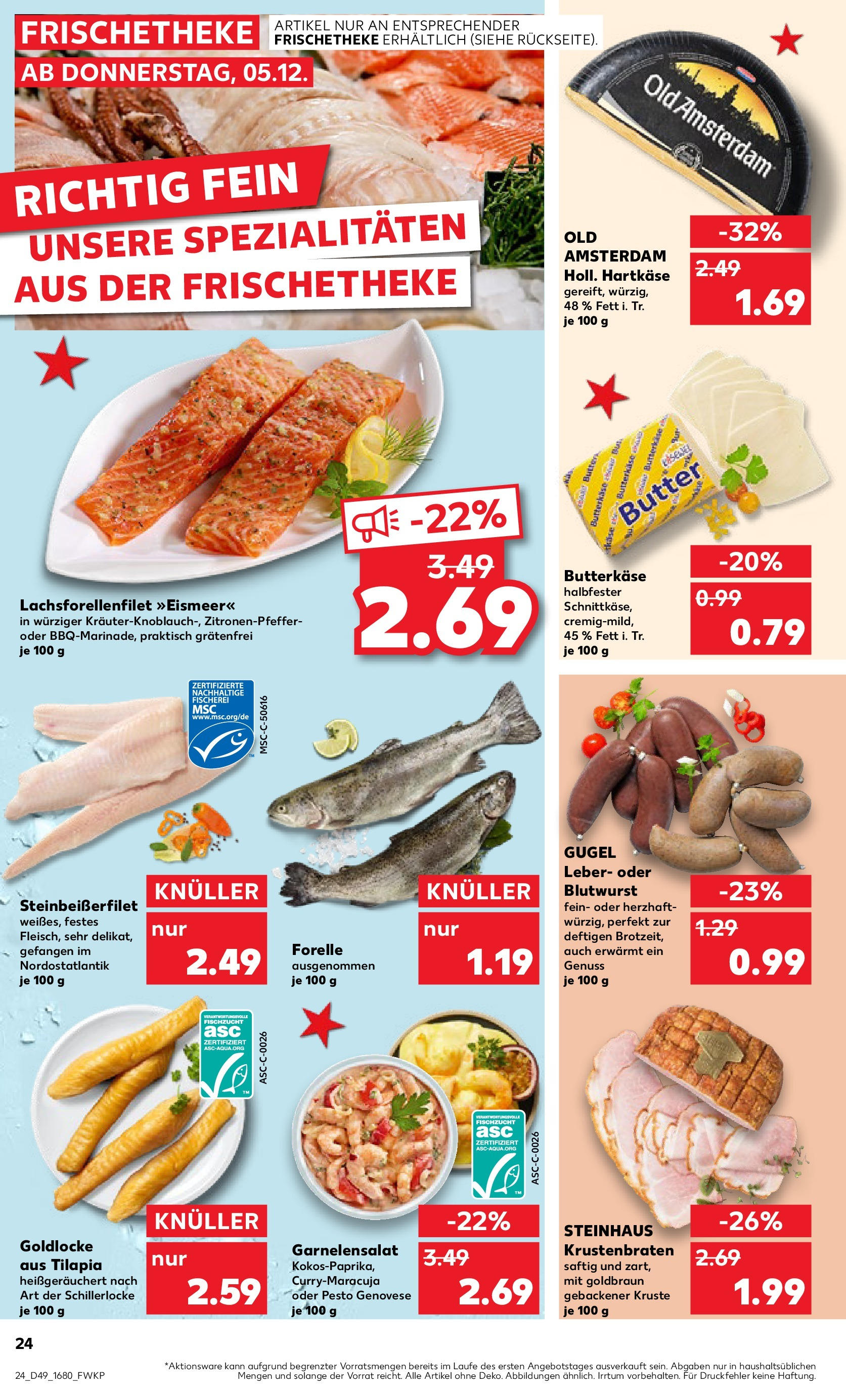 Kaufland - Bretten, Diedelsheimer Höhe 6  (ab 05.12.2024) » Angebote Online zum Blättern | Seite: 24 | Produkte: Käse, Milram, Pasta, Salami