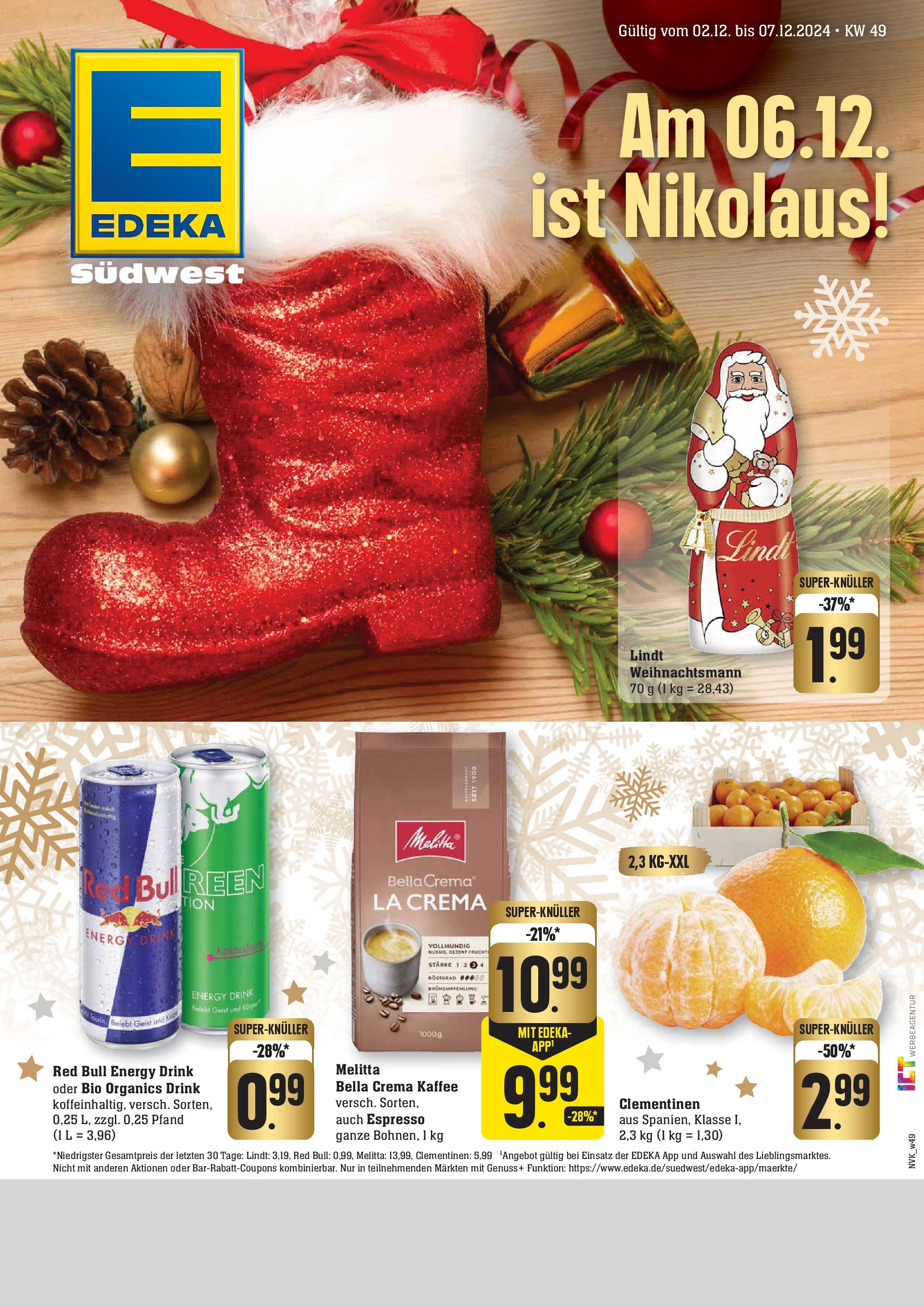 EDEKA Prospekt ab 01.12.2024 - Ludwigshafen-Gartenstadt, Leininger Straße 1 Online