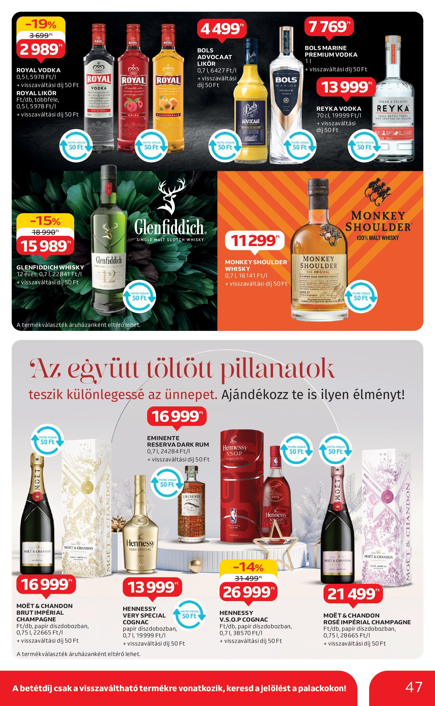 Auchan Akciós újság - 2024.11.28. -tól/töl > akció, lapozható szórólap 🛍️ | Oldal: 47 | Termékek: Sárgabarack, Rum, Likőr, Whisky