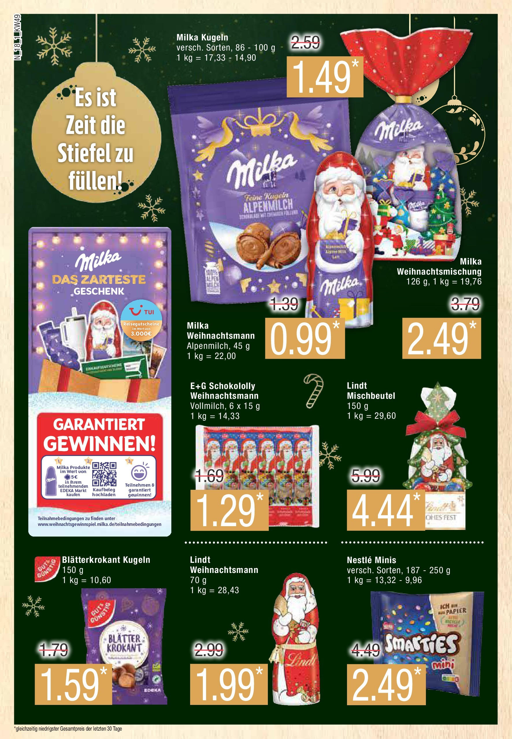 Marktkauf - Buxtehude, Bahnhofstr. 47 (ab 02.12.2024) » Angebote online | Seite: 18 | Produkte: Smarties, Milka, Stiefel, Lindt