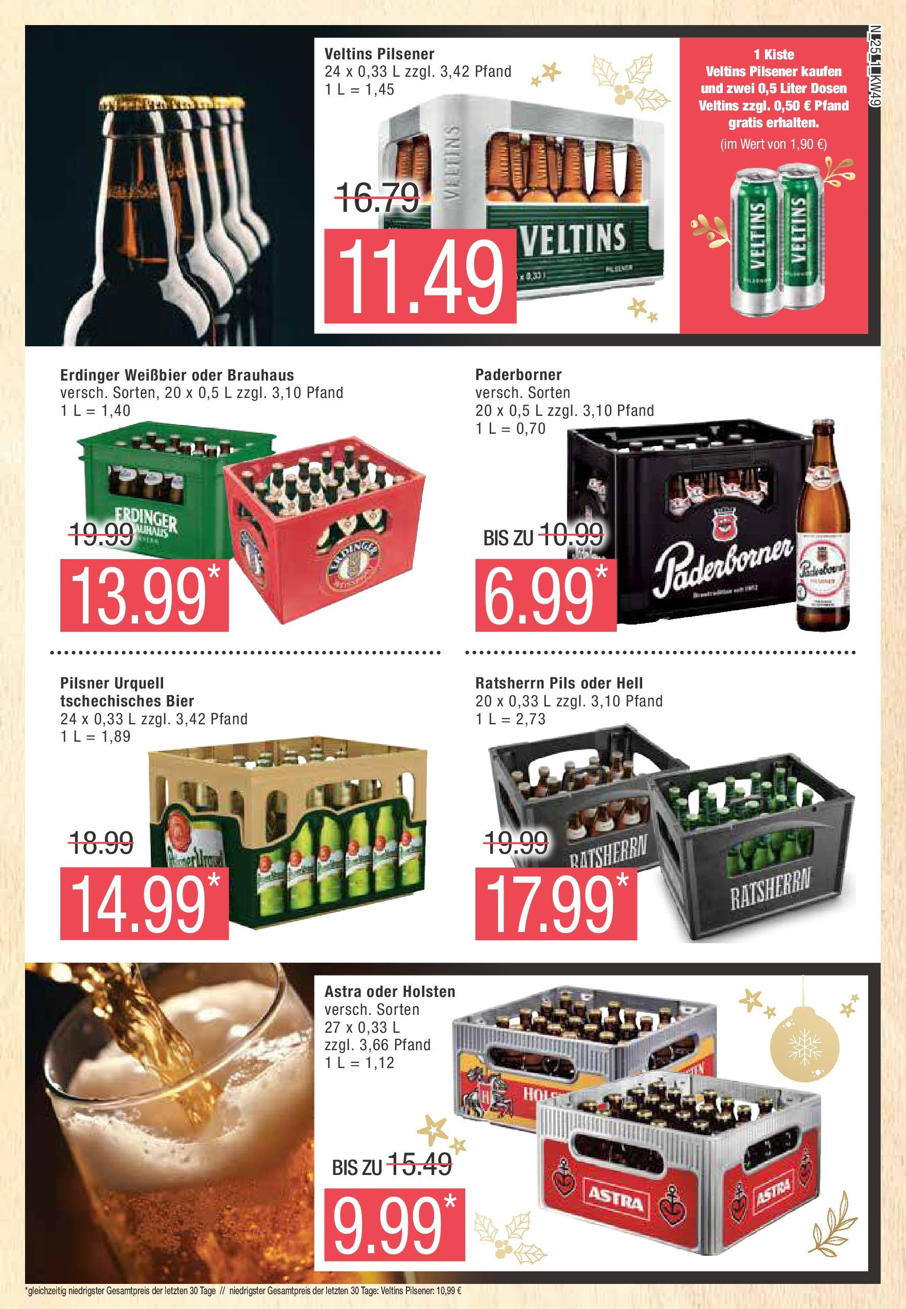 Marktkauf - Buxtehude, Bahnhofstr. 47 (ab 02.12.2024) » Angebote online | Seite: 25 | Produkte: Erdinger, Astra, Holsten, Pilsner urquell