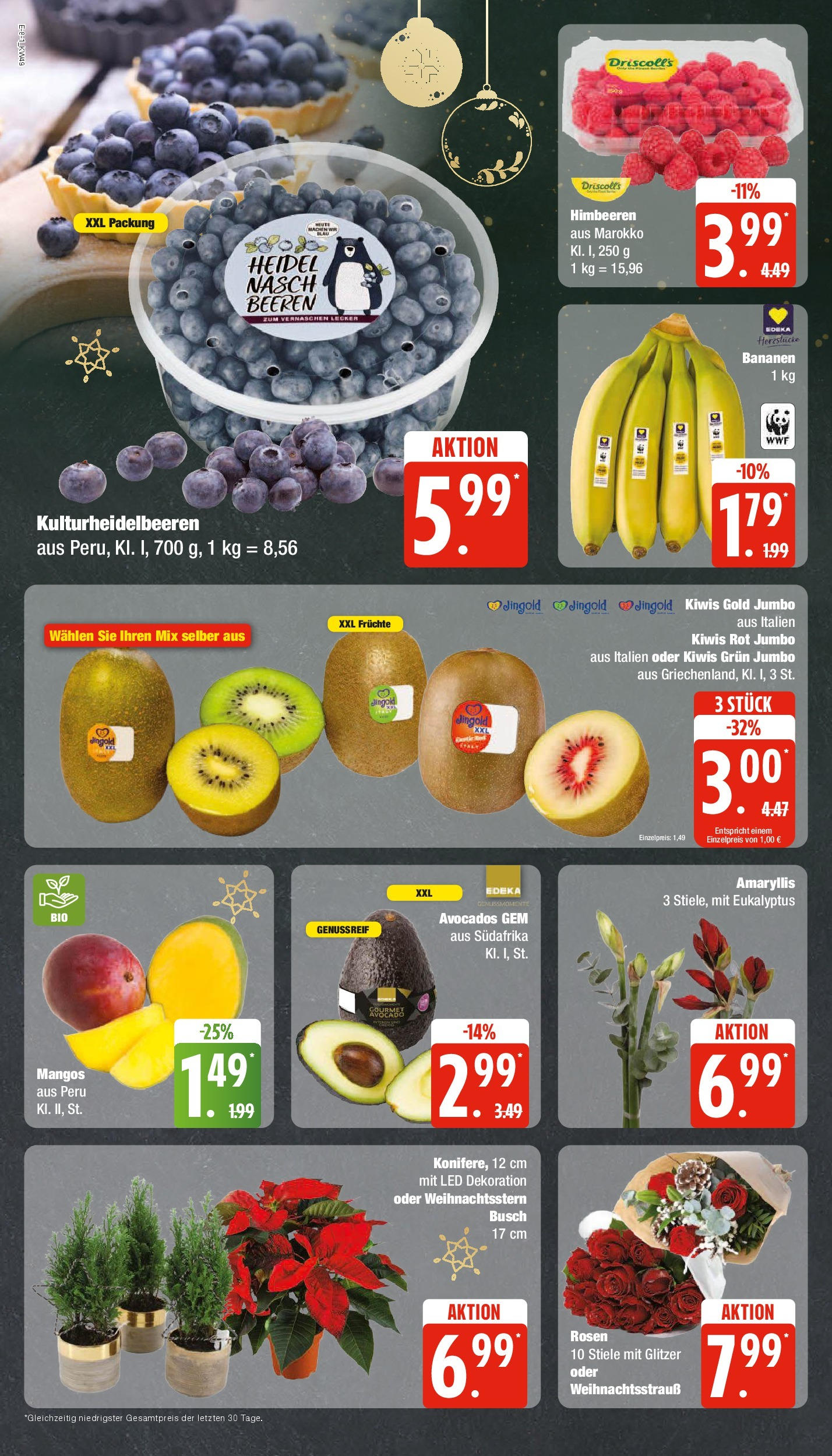 Edeka - Hamburg, Krohnstieg 41-43  (ab 01.12.2024) » Angebote Online | Seite: 8 | Produkte: Himbeeren, Bananen, Avocado