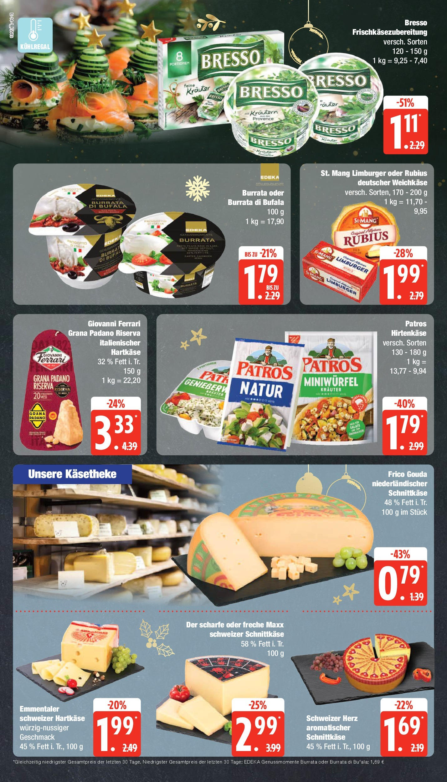 Edeka - Hamburg, Krohnstieg 41-43  (ab 01.12.2024) » Angebote Online | Seite: 14 | Produkte: Käse, Gouda, Bresso, Burrata