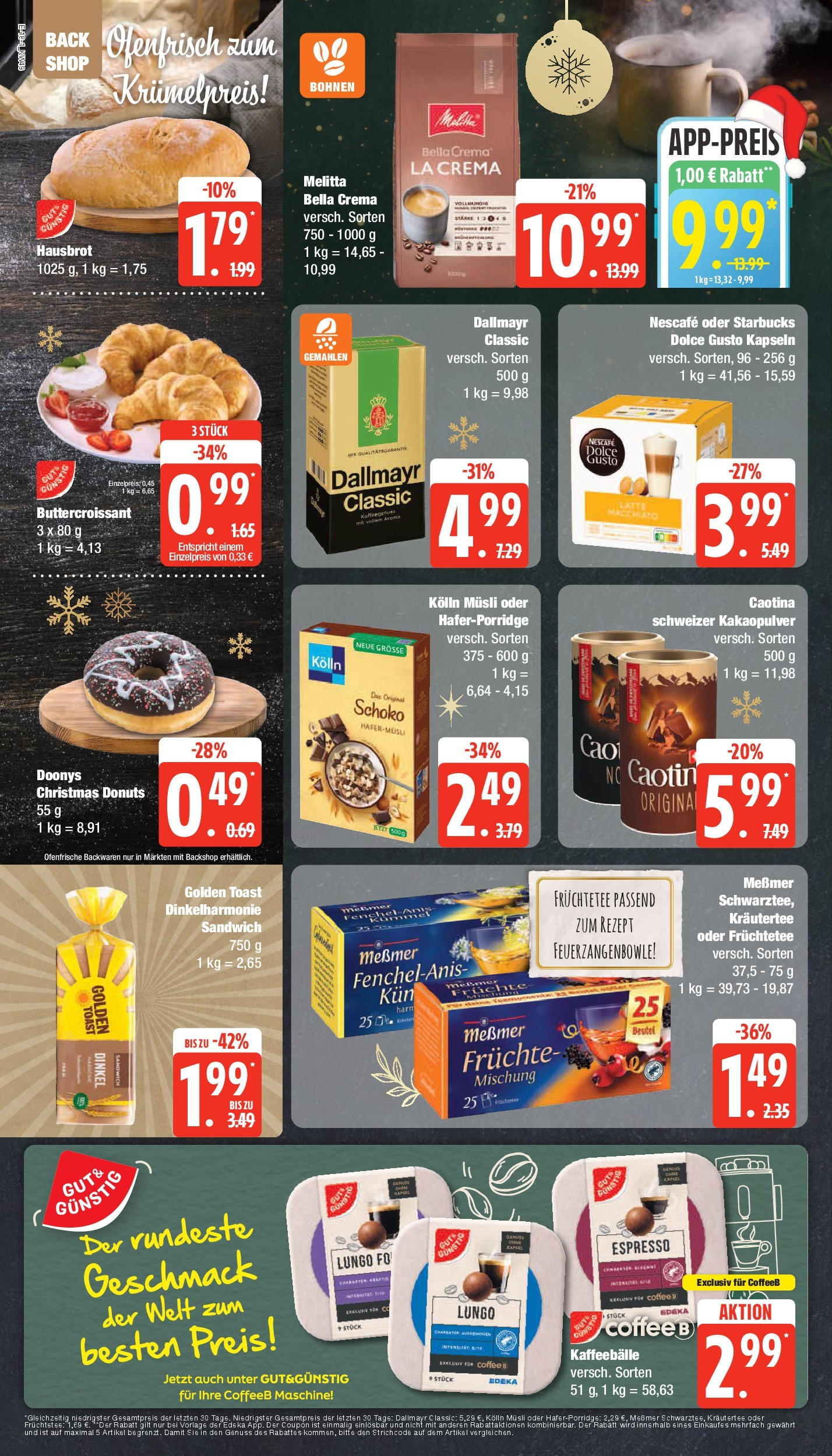 Edeka - Hamburg, Krohnstieg 41-43  (ab 01.12.2024) » Angebote Online | Seite: 18 | Produkte: Messmer, Starbucks, Donuts, Dolce gusto