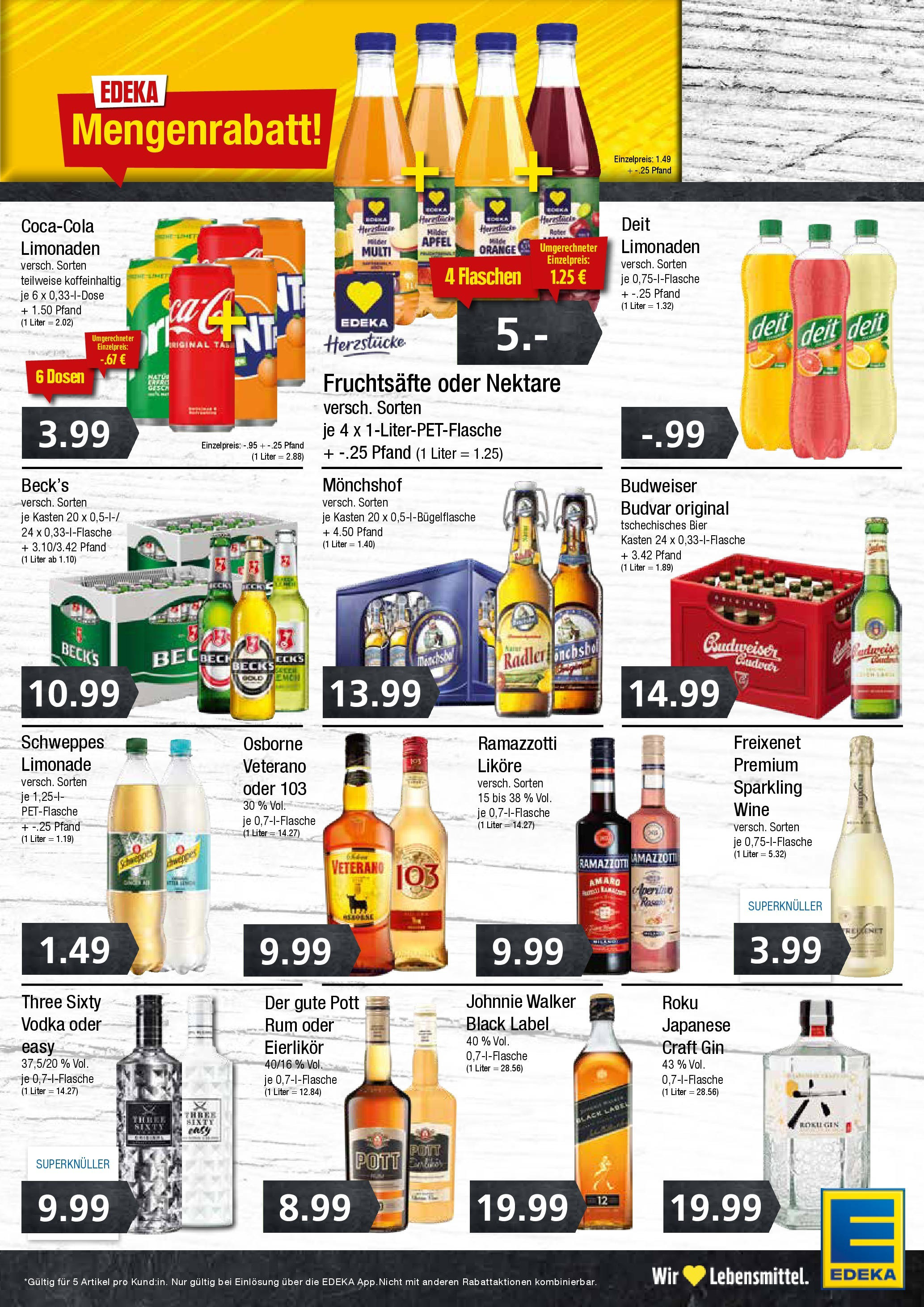 Edeka - Wentorf, Am Casinopark 14  (ab 01.12.2024) » Angebote Online | Seite: 7 | Produkte: Äpfel, Limonade, Schweppes, Johnnie walker