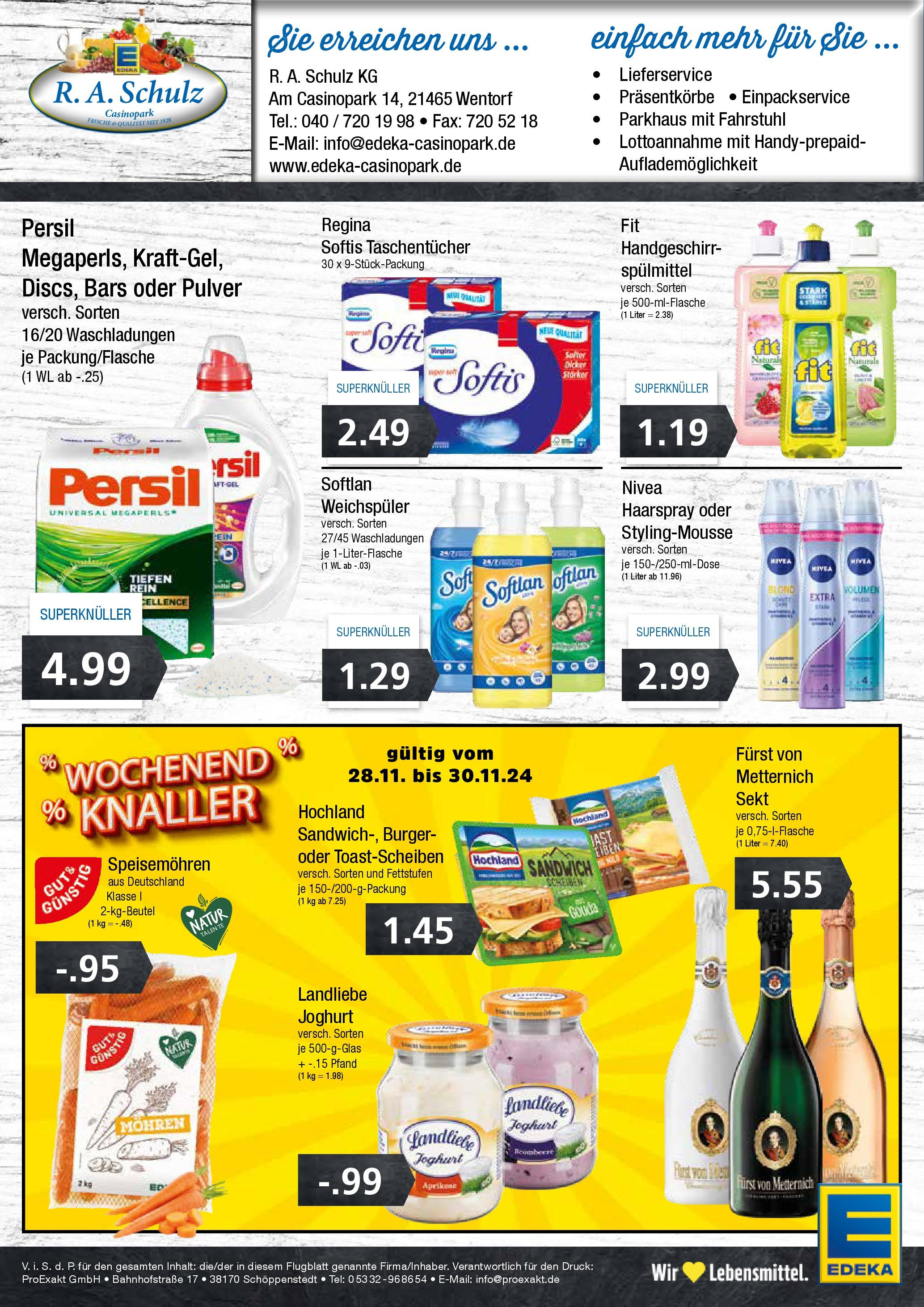 Edeka - Wentorf, Am Casinopark 14  (ab 01.12.2024) » Angebote Online | Seite: 8 | Produkte: Haarspray, Mohren, Landliebe joghurt, Persil