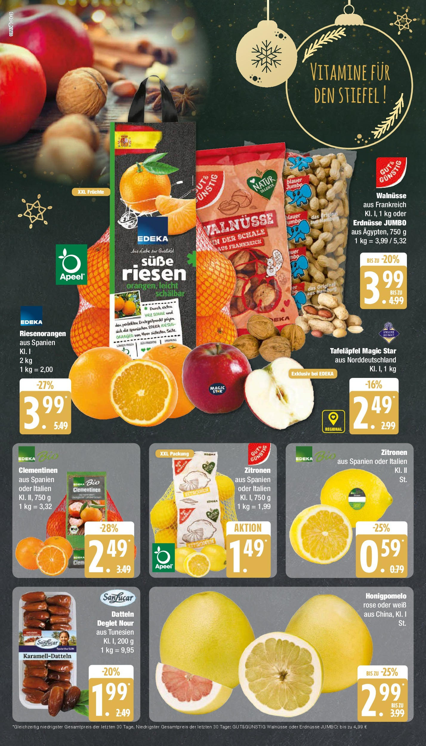 Edeka - Bad Schwartau, Eutiner Ring 1 (ab 01.12.2024) » Angebote Online | Seite: 10 | Produkte: Erdnüsse, Walnüsse, Stiefel, Zitronen