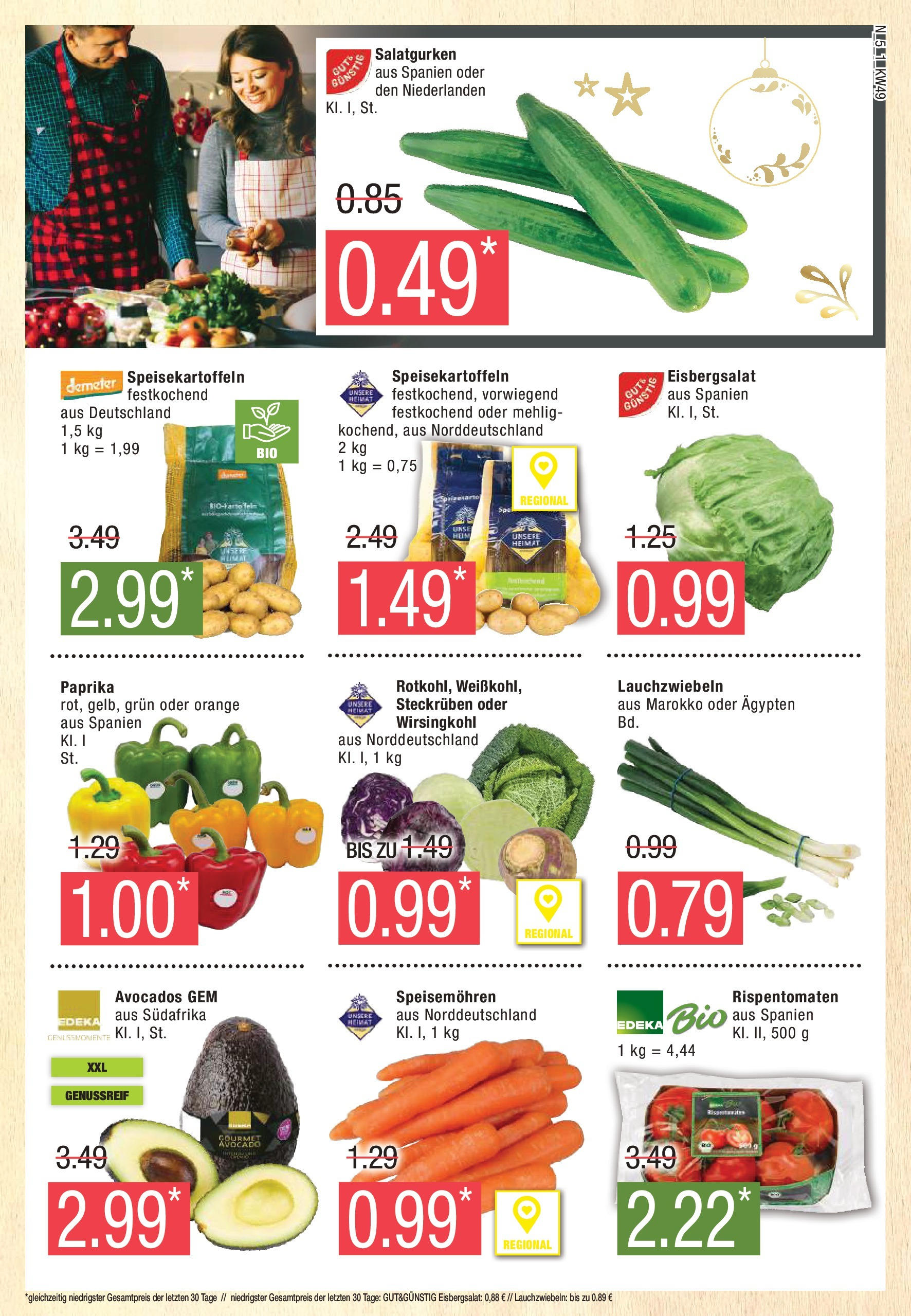 Marktkauf - Marktkauf: Wochenangebote (ab 01.12.2024) » Angebote online | Seite: 5 | Produkte: Eisbergsalat, Avocado, Paprika