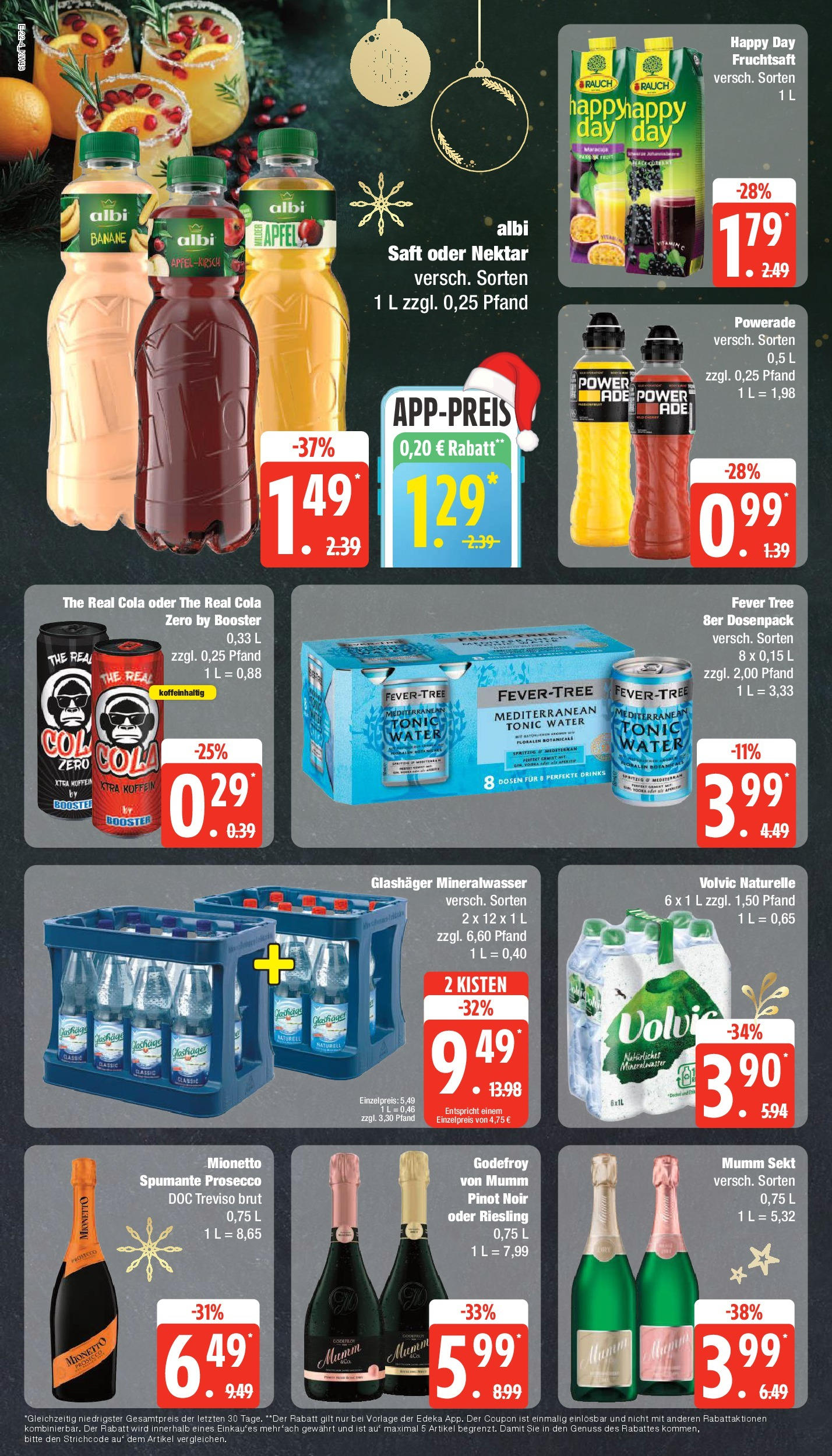 Edeka - Rostock, Hermannstraße 30 (ab 01.12.2024) » Angebote Online | Seite: 22 | Produkte: Mumm sekt, Cola, Äpfel, Volvic