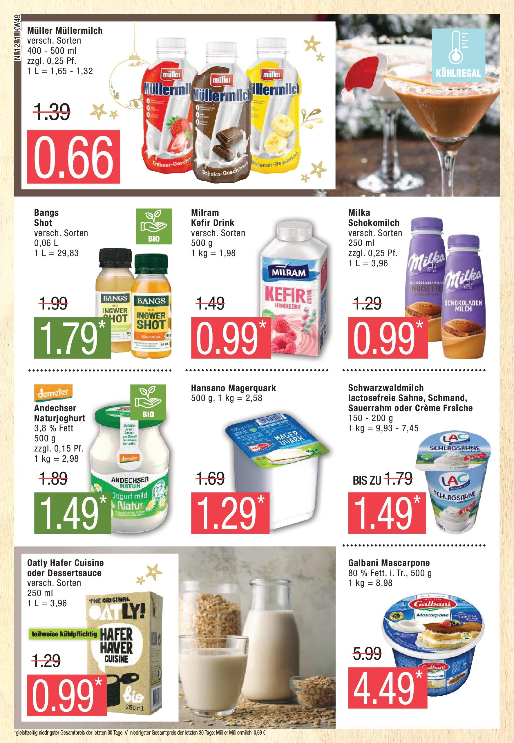 Marktkauf - Marktkauf: Wochenangebote (ab 01.12.2024) » Angebote online | Seite: 12 | Produkte: Kefir, Quark, Schlagsahne, Milram