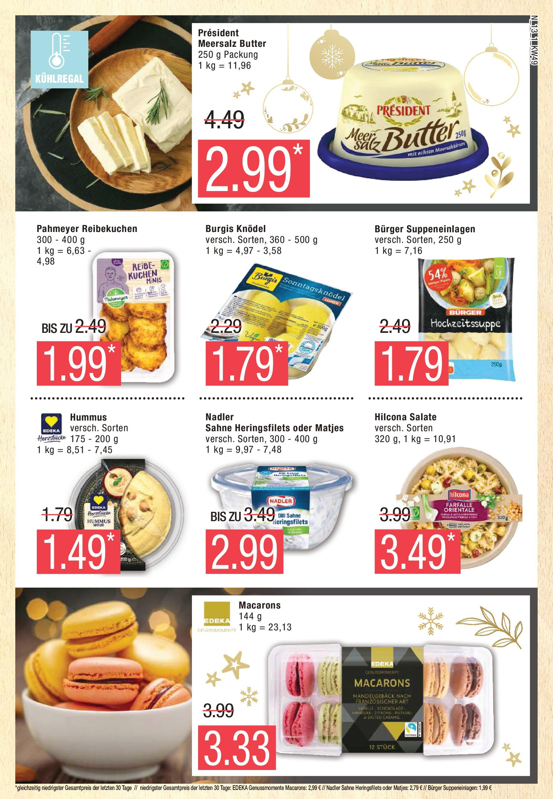 Marktkauf - Marktkauf: Wochenangebote (ab 01.12.2024) » Angebote online | Seite: 13 | Produkte: Butter, Burger, Kuchen, Sahne