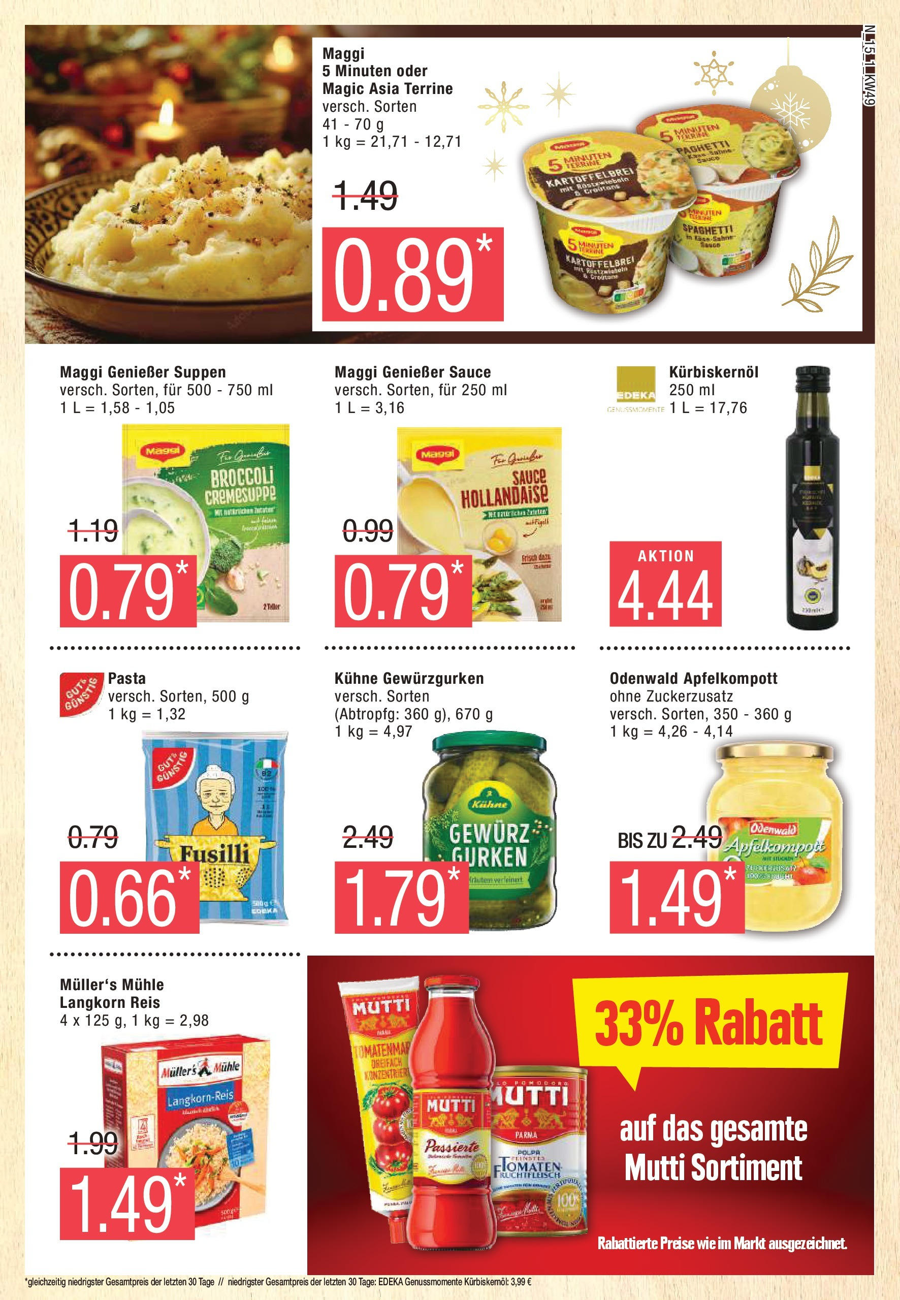 Marktkauf - Marktkauf: Wochenangebote (ab 01.12.2024) » Angebote online | Seite: 15 | Produkte: Mühle, Maggi, Reis, Sahne