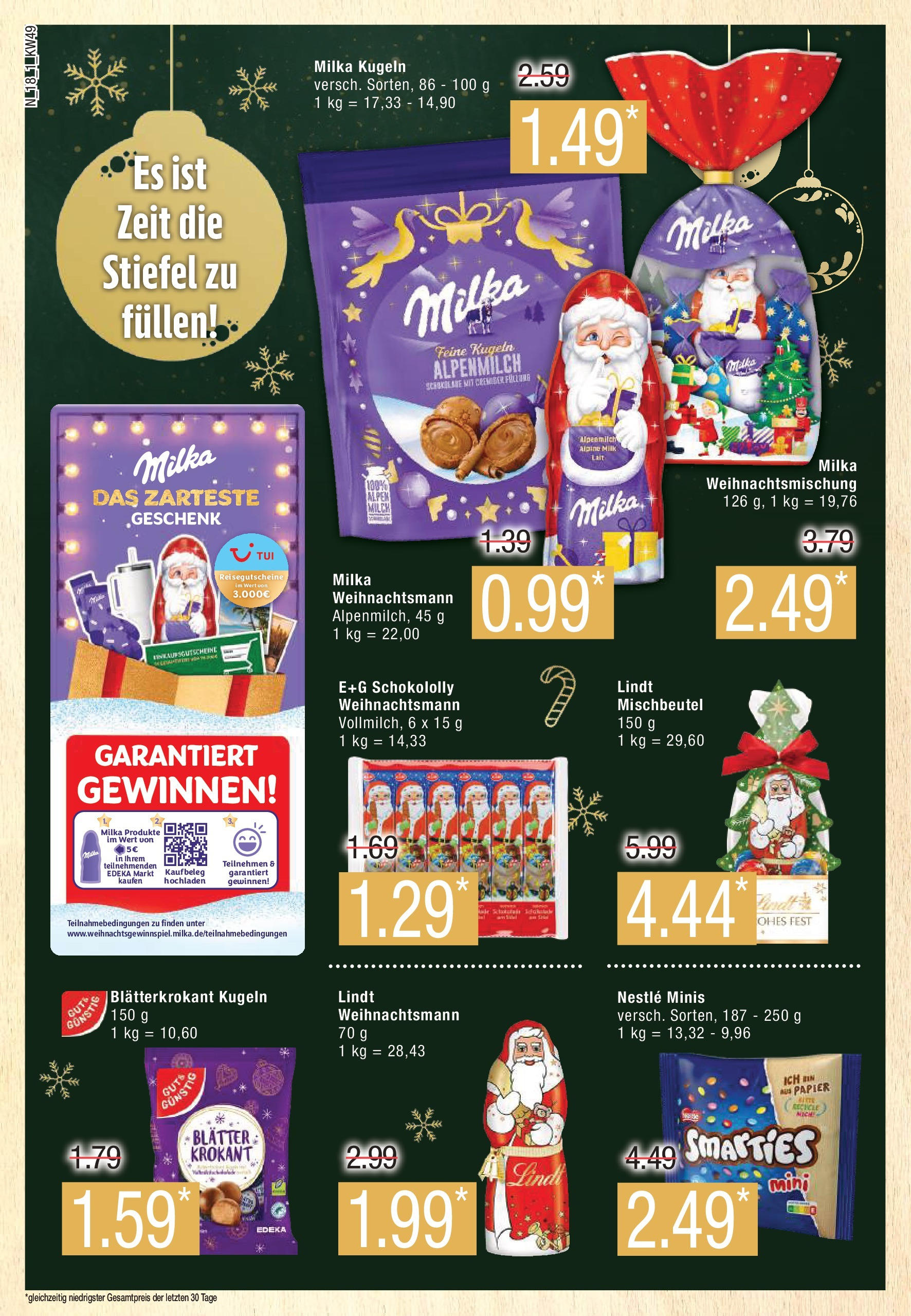 Marktkauf - Marktkauf: Wochenangebote (ab 01.12.2024) » Angebote online | Seite: 18 | Produkte: Schokolade, Milka, Stiefel, Lindt