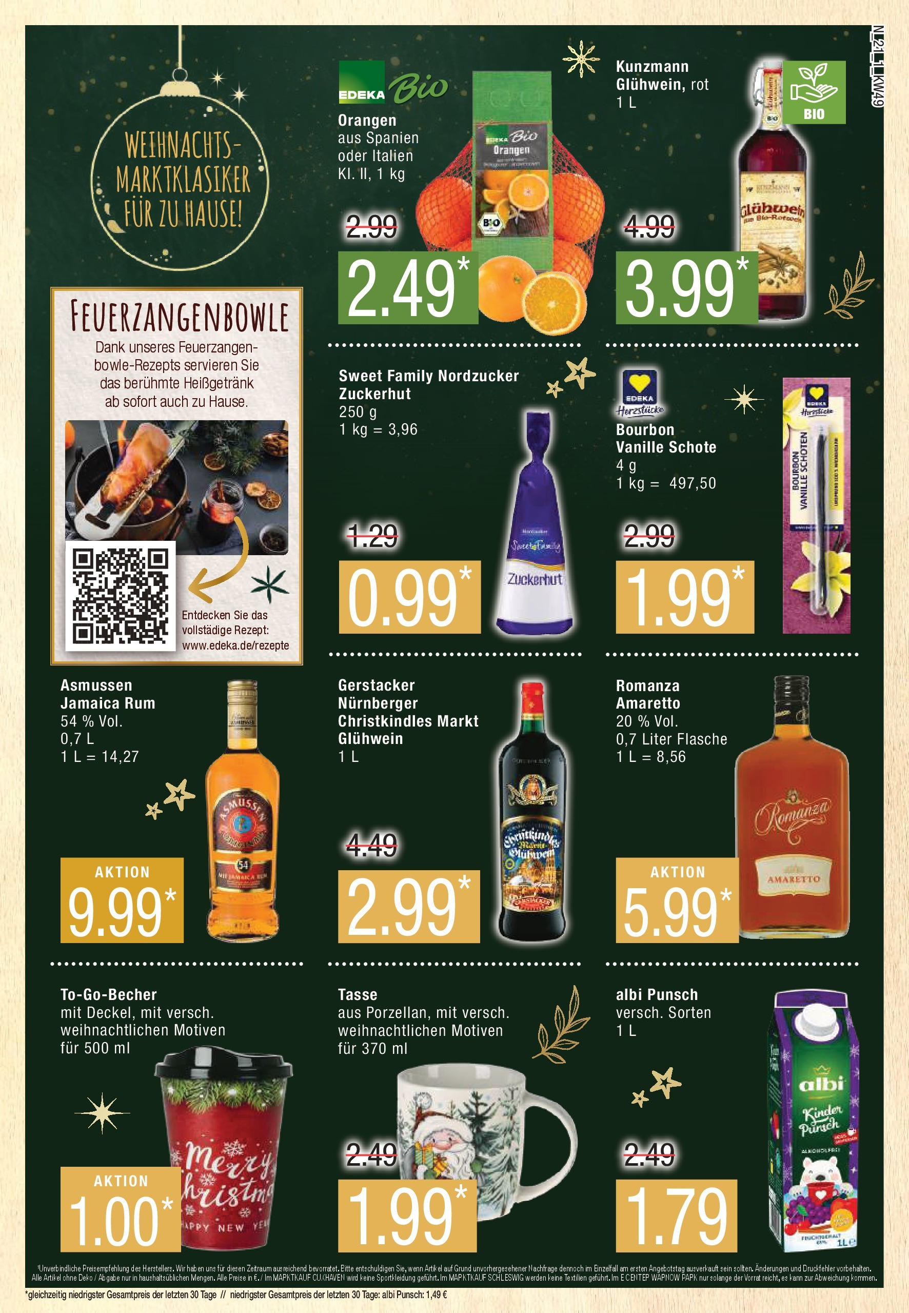 Marktkauf - Marktkauf: Wochenangebote (ab 01.12.2024) » Angebote online | Seite: 21 | Produkte: Rum, Orangen, Bourbon