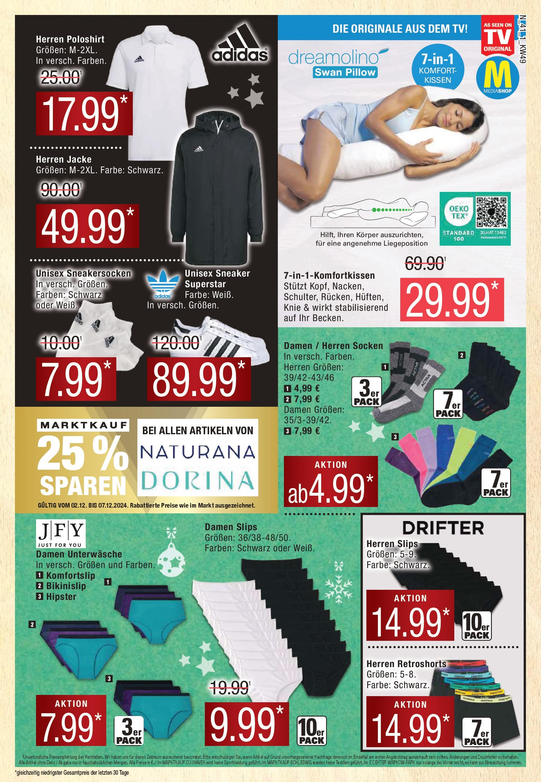 Marktkauf - Marktkauf: Wochenangebote (ab 01.12.2024) » Angebote online | Seite: 41 | Produkte: Kissen, Poloshirt, Unterwäsche, TV