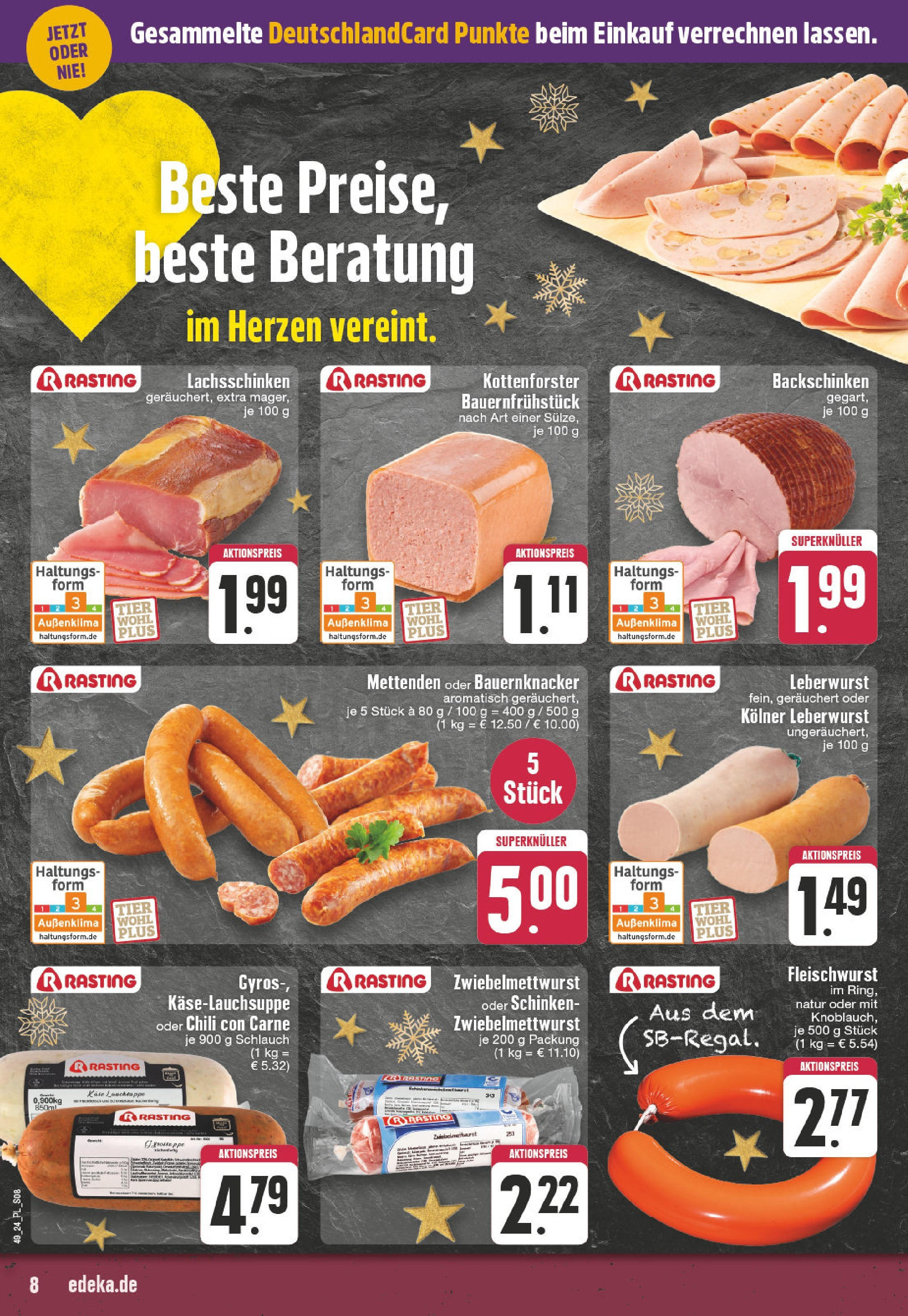 E center Prospekt Voerde, Friedrichsfelder Straße 30 (ab 01.12.2024) » Angebote Online | Seite: 8 | Produkte: Gyros, Chili, Schinken