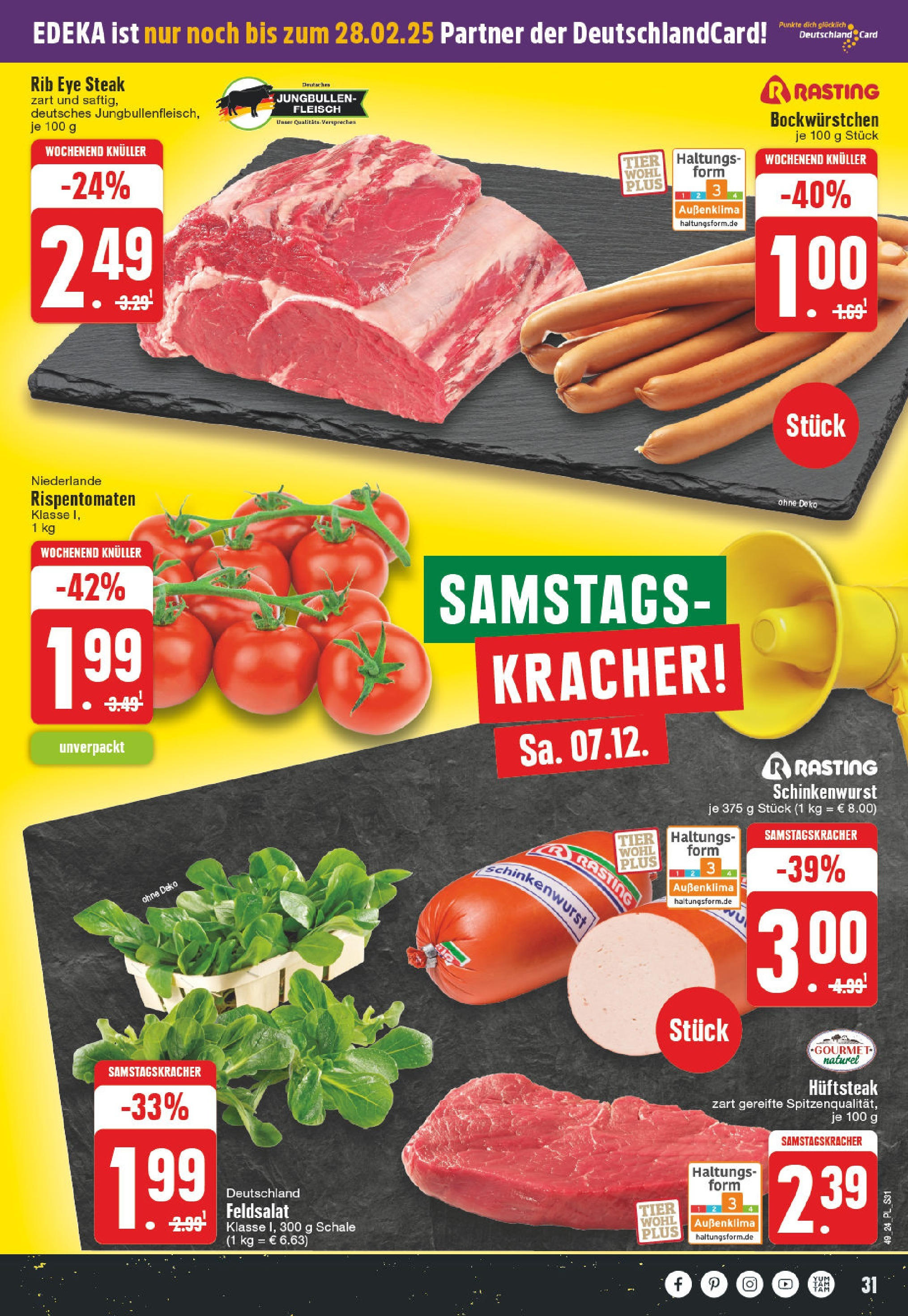 E center Prospekt Voerde, Friedrichsfelder Straße 30 (ab 01.12.2024) » Angebote Online | Seite: 31 | Produkte: Steak, Fleisch