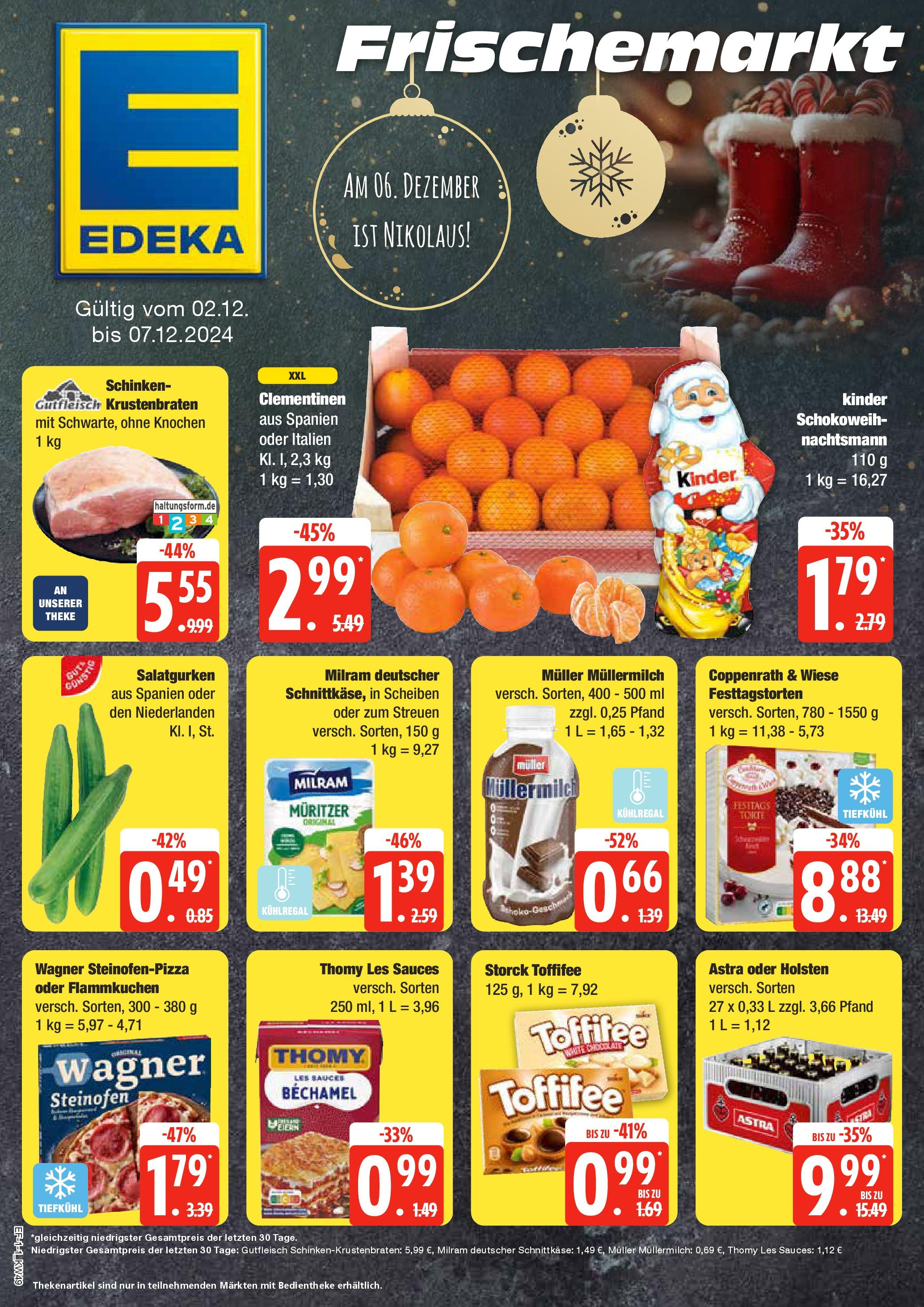 EDEKA Prospekt ab 01.12.2024 - Hamburg, Bremer Straße 31-33 Online