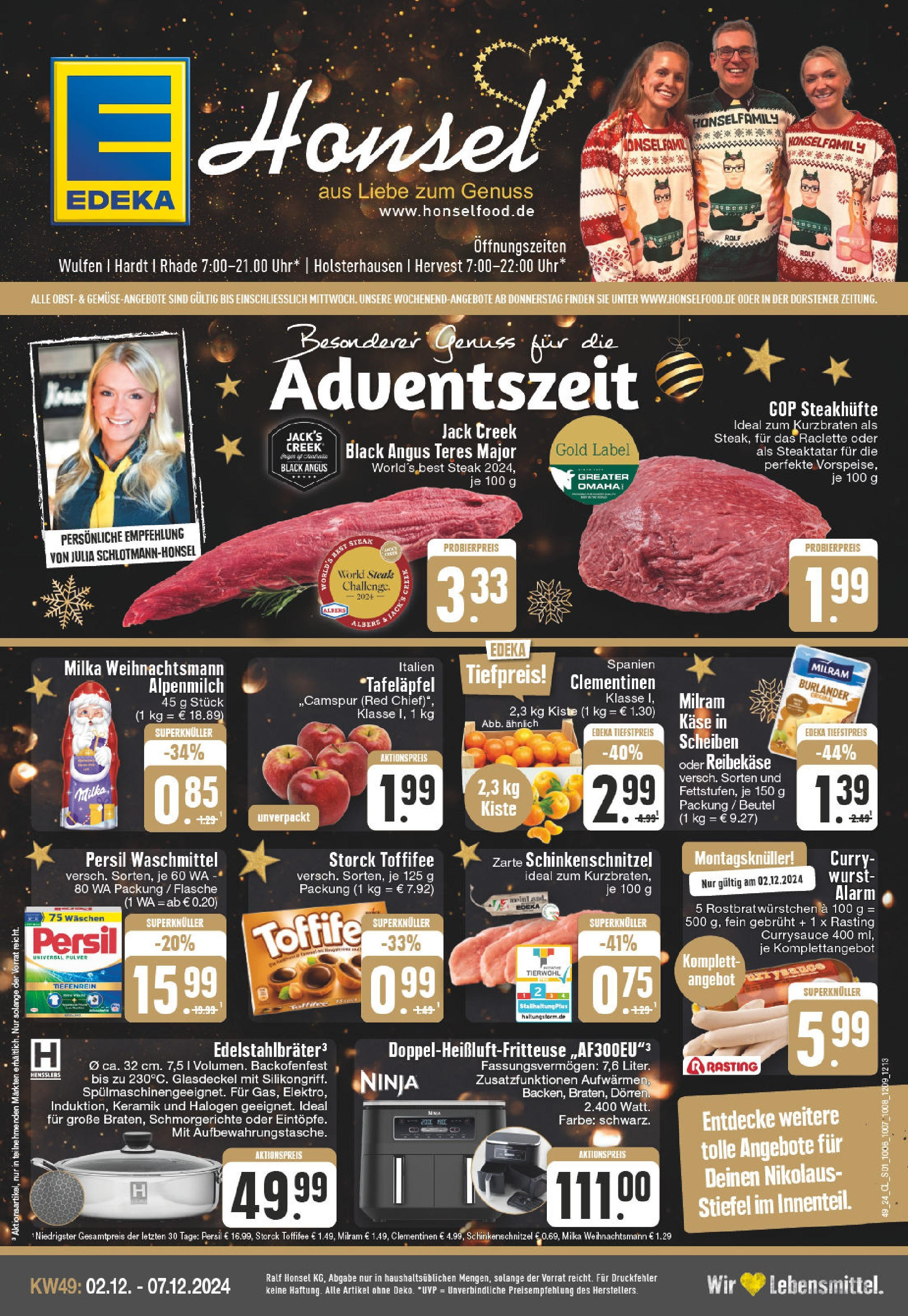 EDEKA Prospekt ab 01.12.2024 - Dorsten, Freiheitsstraße 2 Online