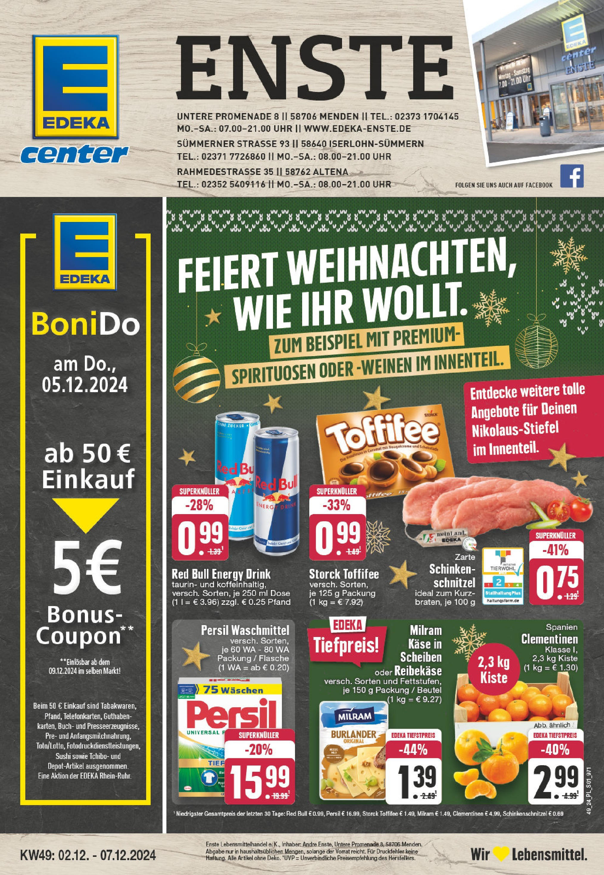 EDEKA Prospekt ab 01.12.2024 - E center Menden, Untere Promenade 8 Online