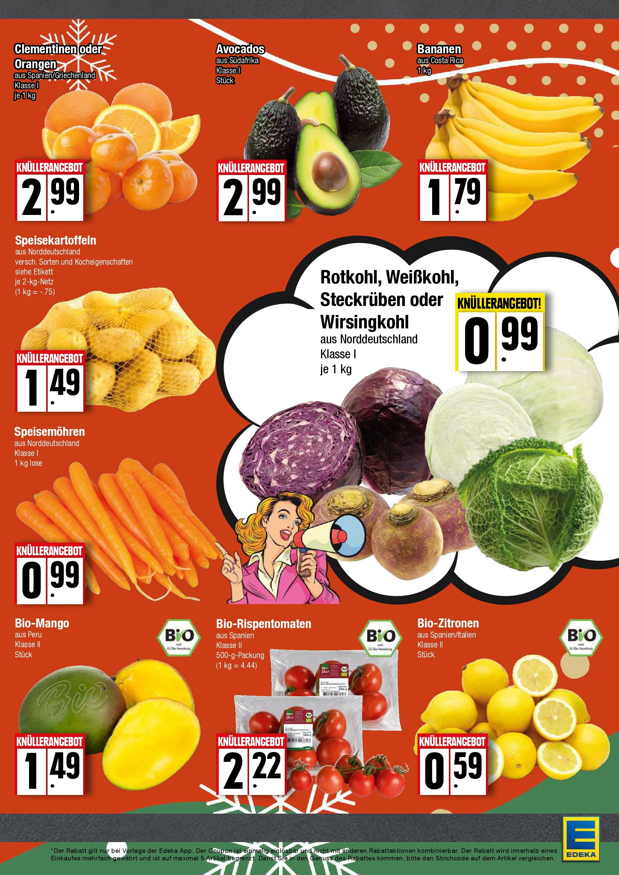 Edeka - Hamburg, Ottenser Hauptstr. 10  (ab 01.12.2024) » Angebote Online | Seite: 3 | Produkte: Bananen, Orangen