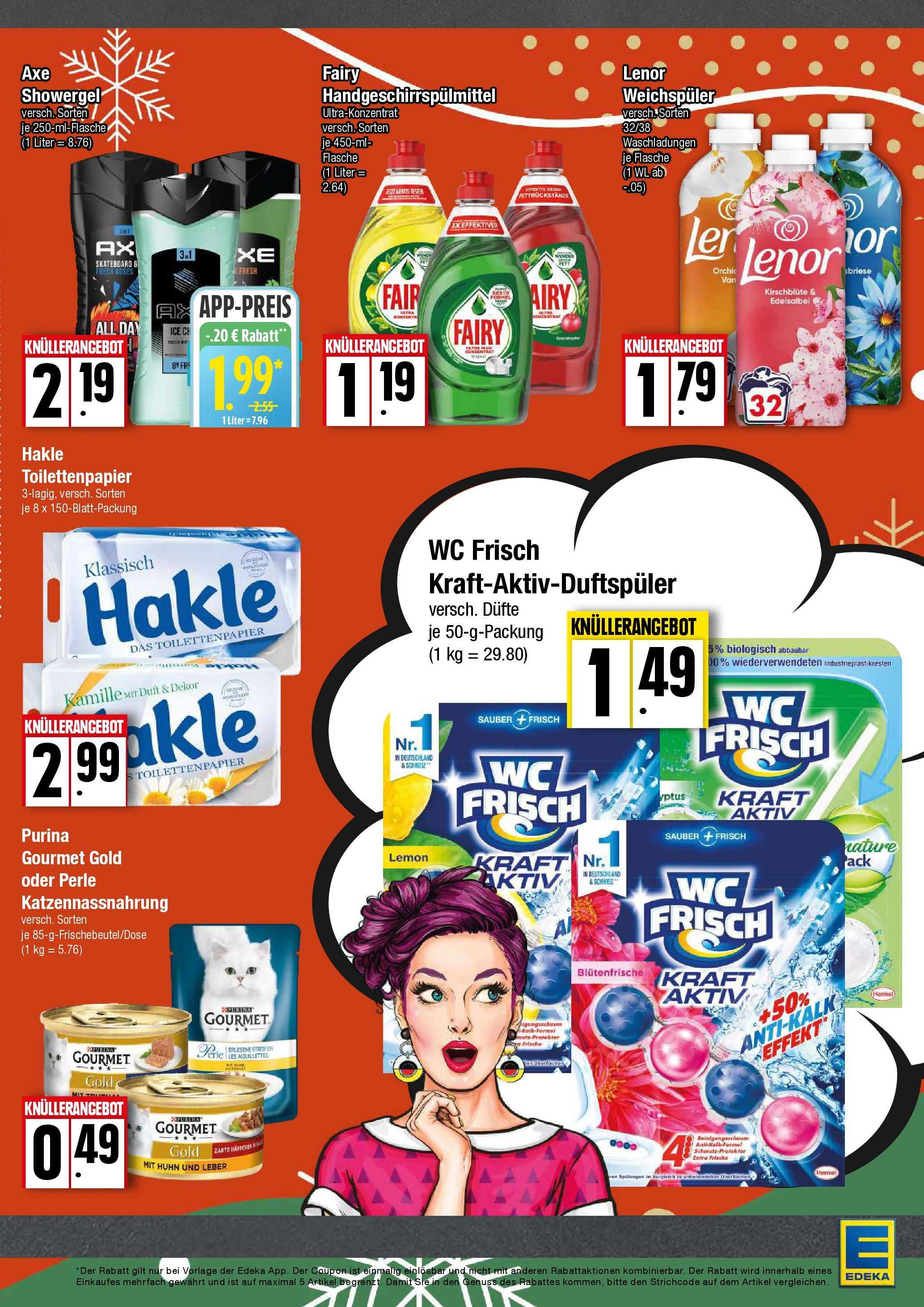 Edeka - Hamburg, Ottenser Hauptstr. 10  (ab 01.12.2024) » Angebote Online | Seite: 5 | Produkte: Duft, Weichspüler, Wc frisch, Toilettenpapier