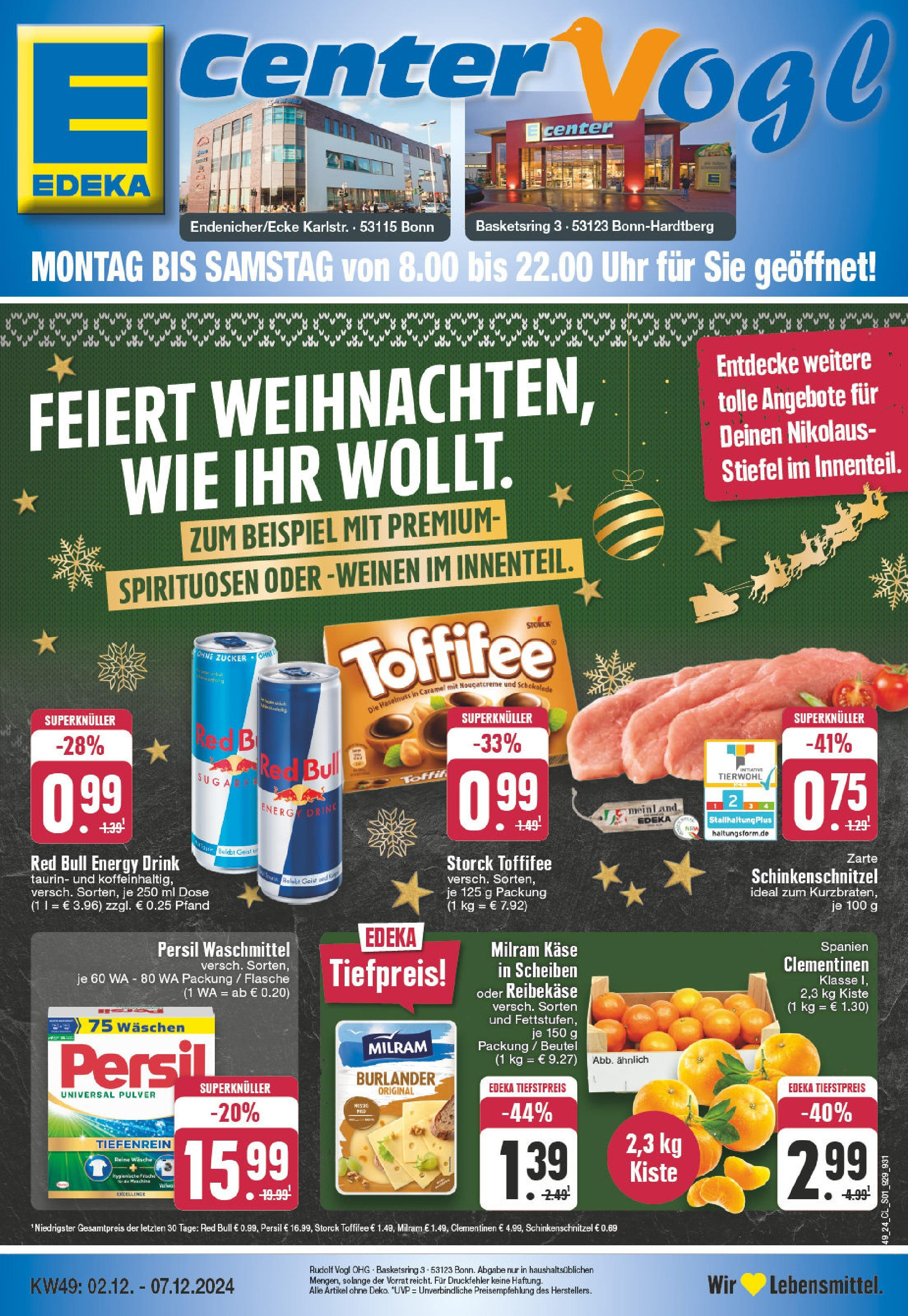 EDEKA Prospekt ab 01.12.2024 - E center Bonn, Basketsring 3 Online