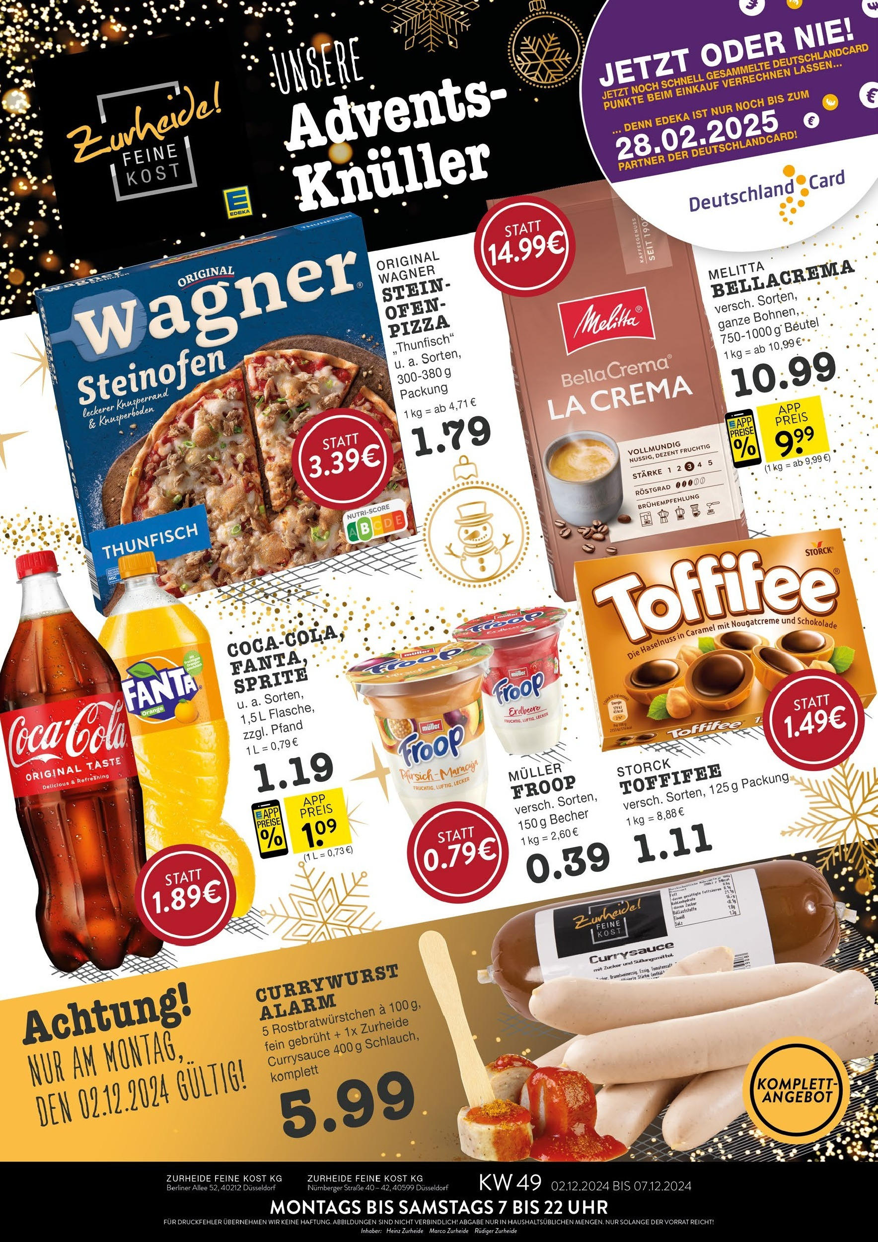 EDEKA Prospekt ab 01.12.2024 - E center Düsseldorf, Berliner Allee 52 Online