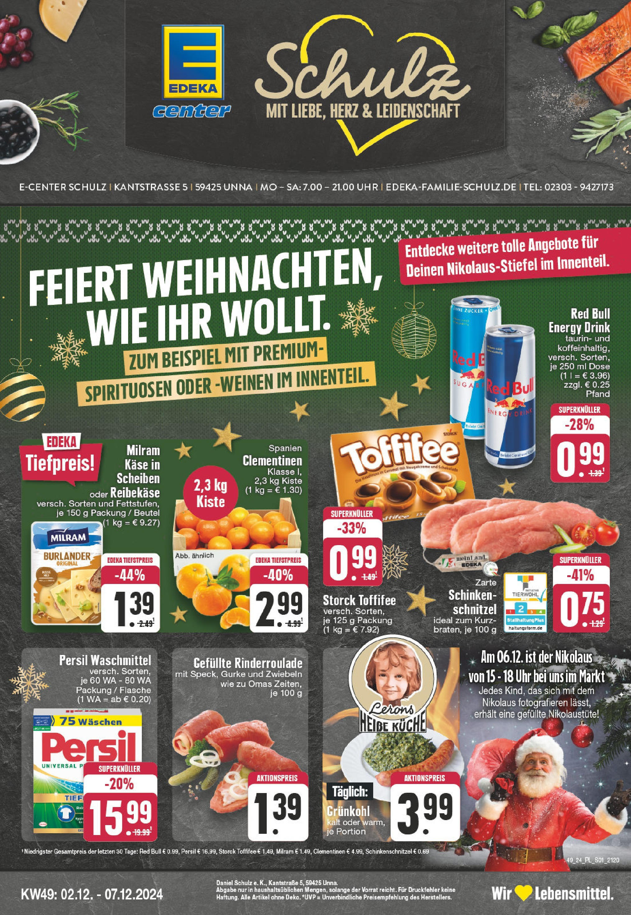 EDEKA Prospekt ab 01.12.2024 - E center Unna, Kantstraße 5 Online