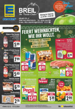 Vorschau von dem Prospekt des Geschäftes Edeka, gültig ab dem 01.12.2024