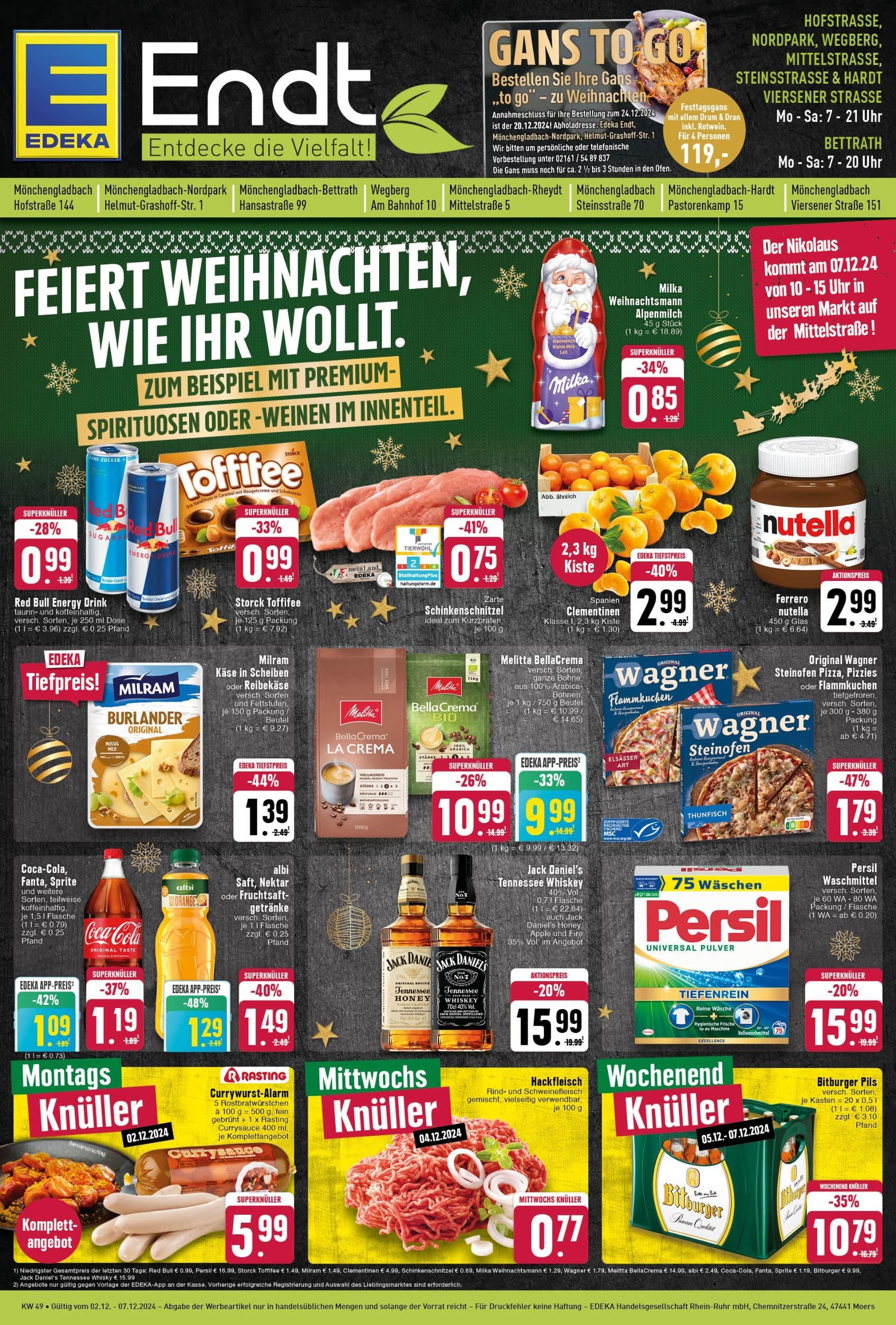 EDEKA Prospekt ab 01.12.2024 - Mönchengladbach, Helmut-Grashoff-Straße 1 Online