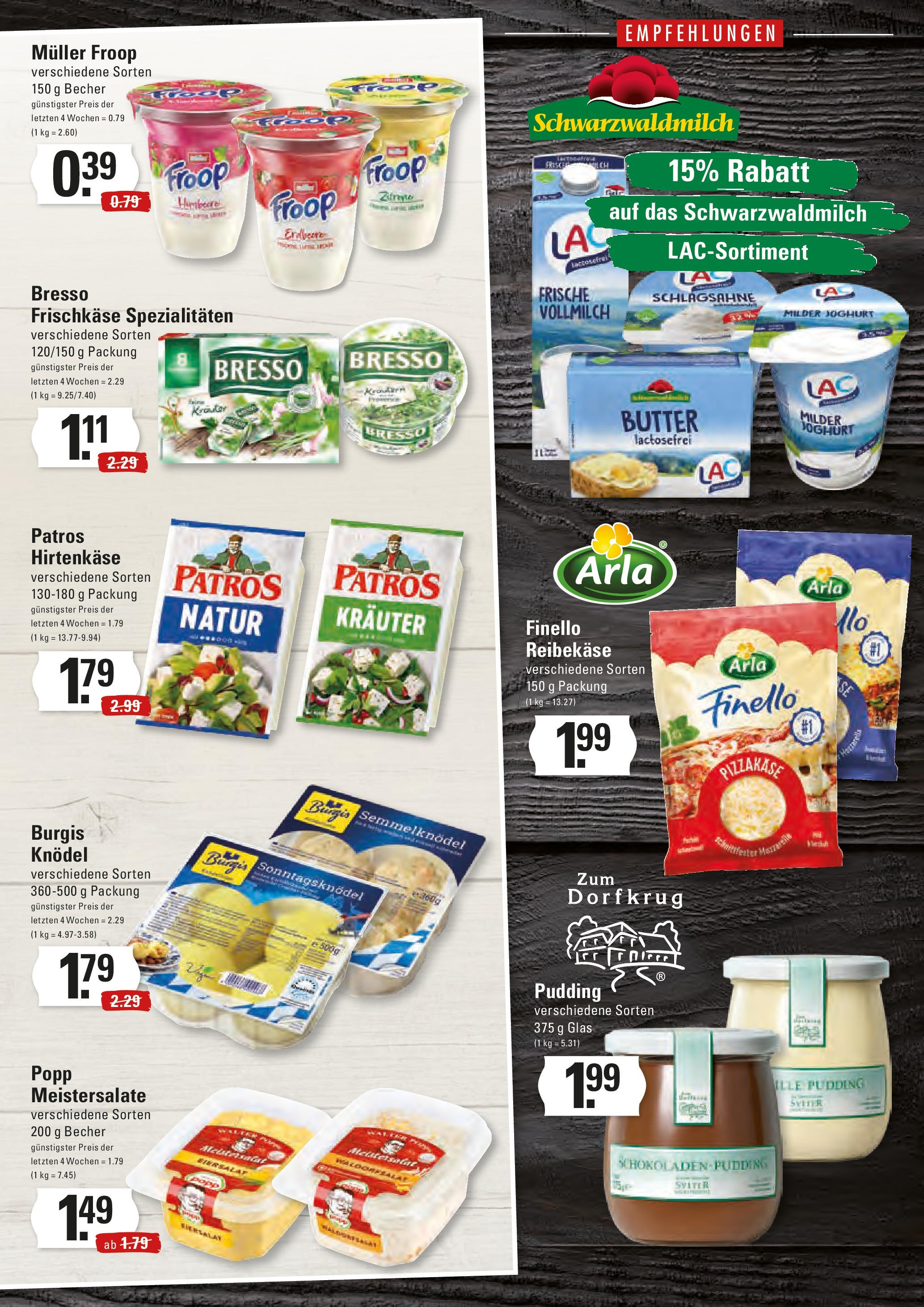 Edeka - Stade, Drosselstieg 7 (ab 01.12.2024) » Angebote Online | Seite: 9 | Produkte: Froop, Pudding, Reibekase, Frischkase