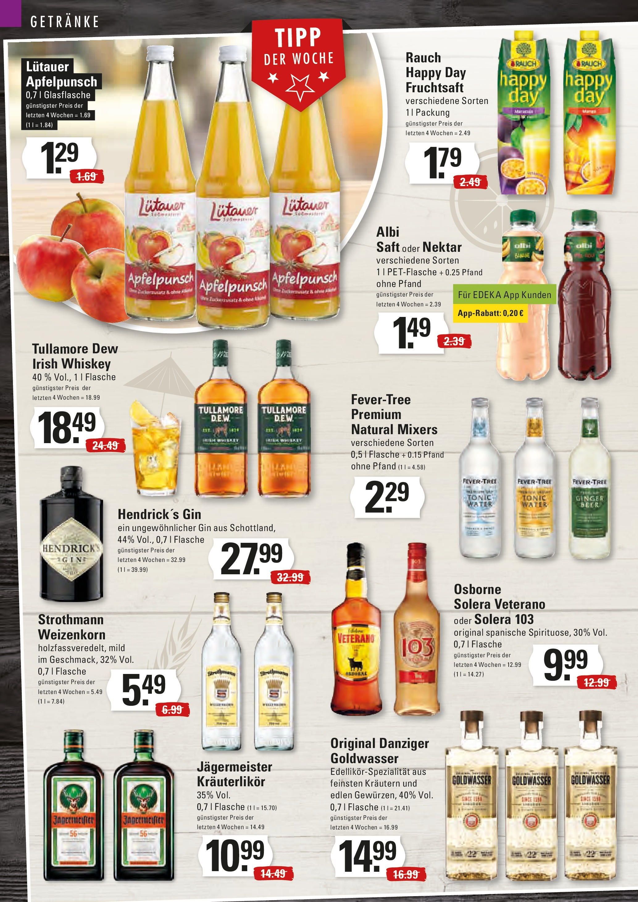 Edeka - Stade, Drosselstieg 7 (ab 01.12.2024) » Angebote Online | Seite: 14 | Produkte: Osborne, Jägermeister, Fruchtsaft, Whiskey