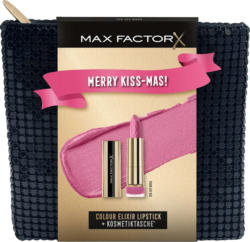 MAX FACTOR Geschenkset Lippenstift Colour Elixir 125 Icy Rose & Kosmetiktasche