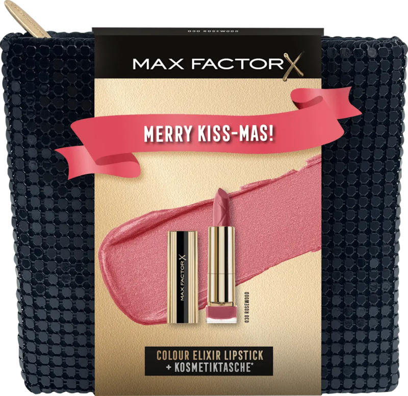 MAX FACTOR Geschenkset Lippenstift Colour Elixir 030 Rosewood & Kosmetiktasche