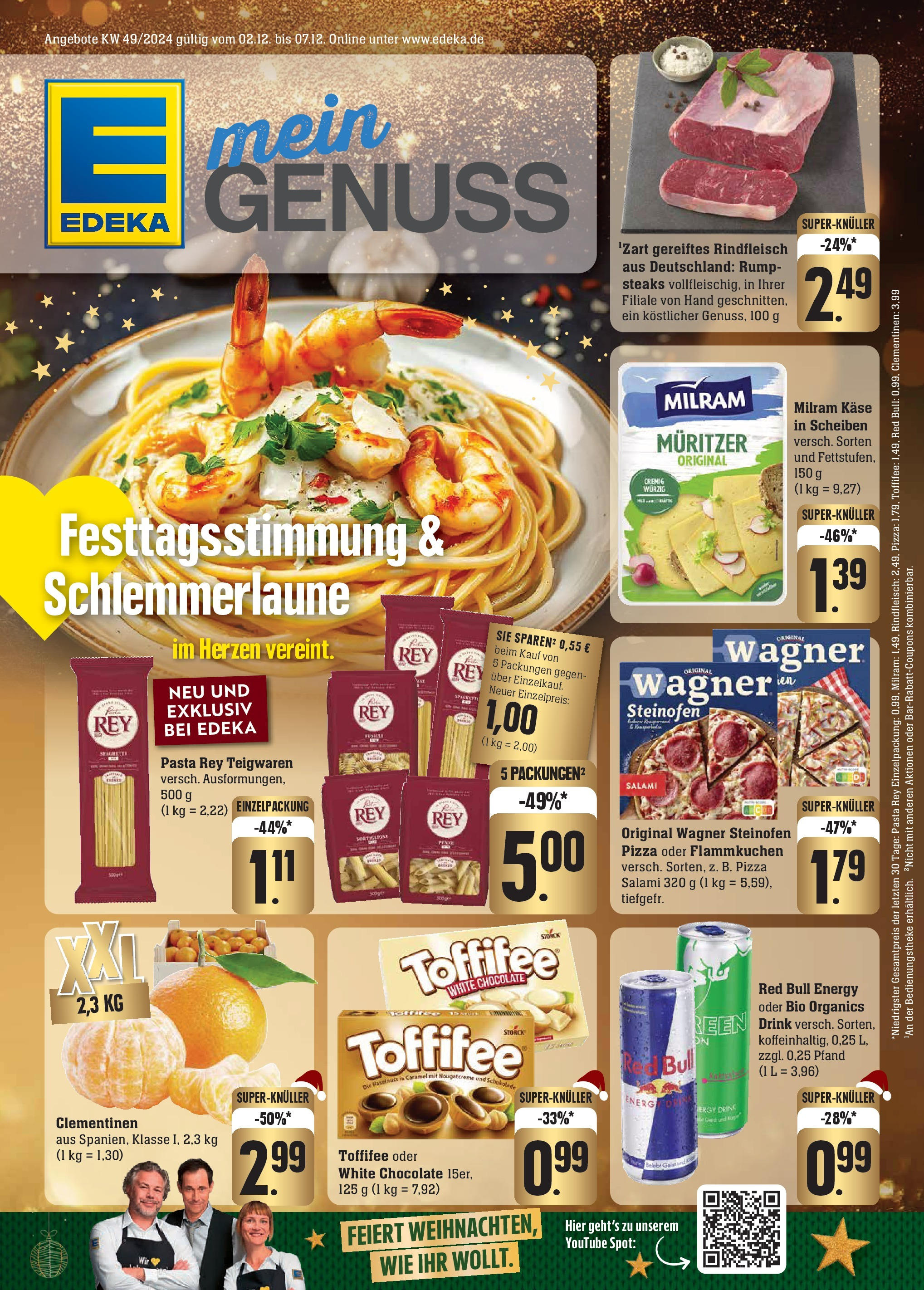 Edeka - Göppingen-Ursenwang, Schlater Straße 1 (ab 01.12.2024) » Angebote Online | Seite: 5 | Produkte: Käse, Milram, Toffifee, Pasta