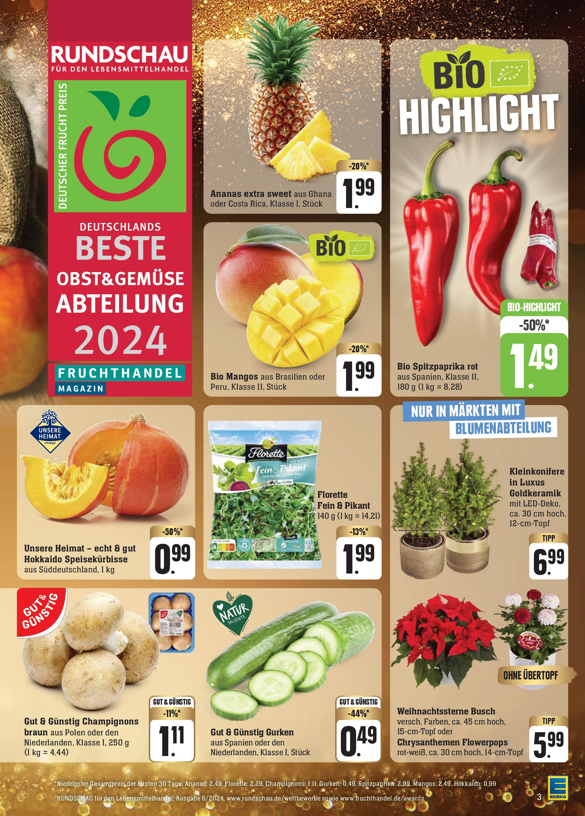 Edeka - Göppingen-Ursenwang, Schlater Straße 1 (ab 01.12.2024) » Angebote Online | Seite: 7 | Produkte: Ananas, Champignons, Gemüse, Gurken