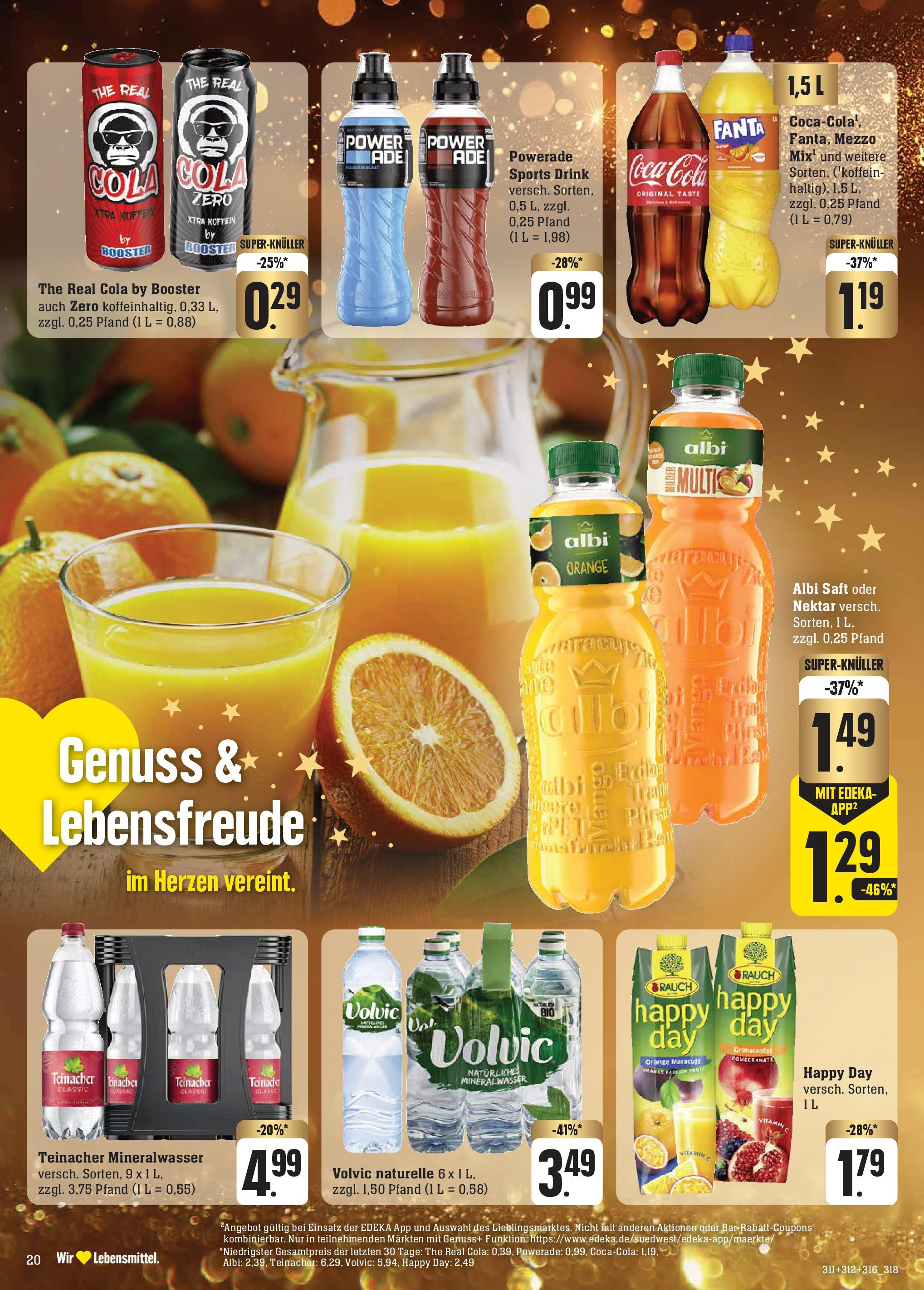 Edeka - Göppingen-Ursenwang, Schlater Straße 1 (ab 01.12.2024) » Angebote Online | Seite: 26 | Produkte: Granatapfel, Mineralwasser, Powerade, Saft