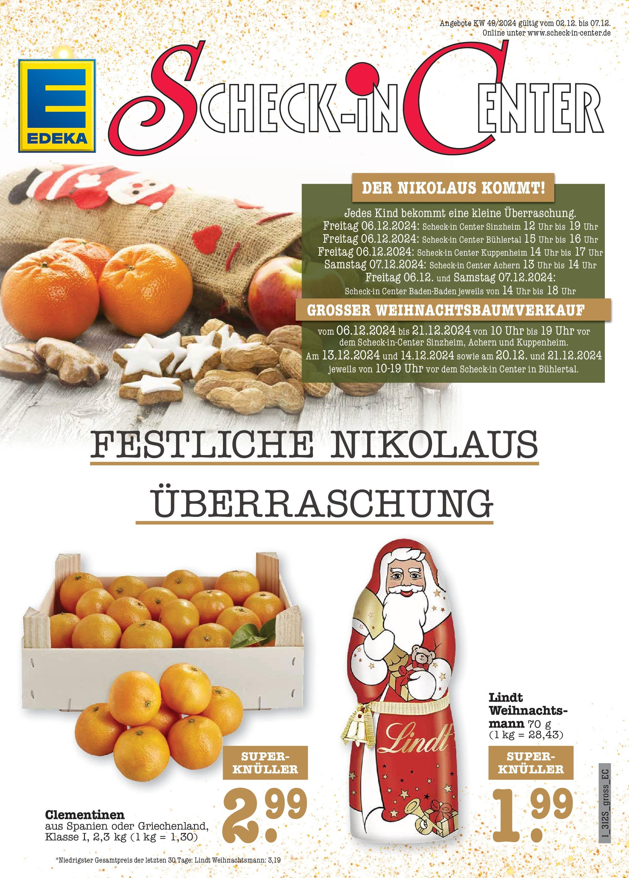 EDEKA Prospekt ab 01.12.2024 - Baden-Baden, Gewerbepark Cite 7 Online