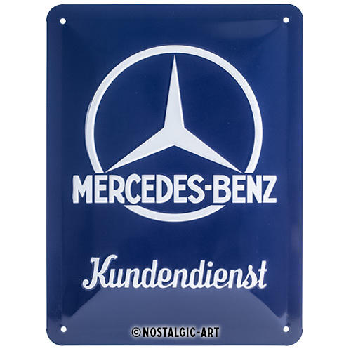 Nostalgic Art Retro Blechschild 15X20Cm, Motiv "Mercedes-Benz - Kunde