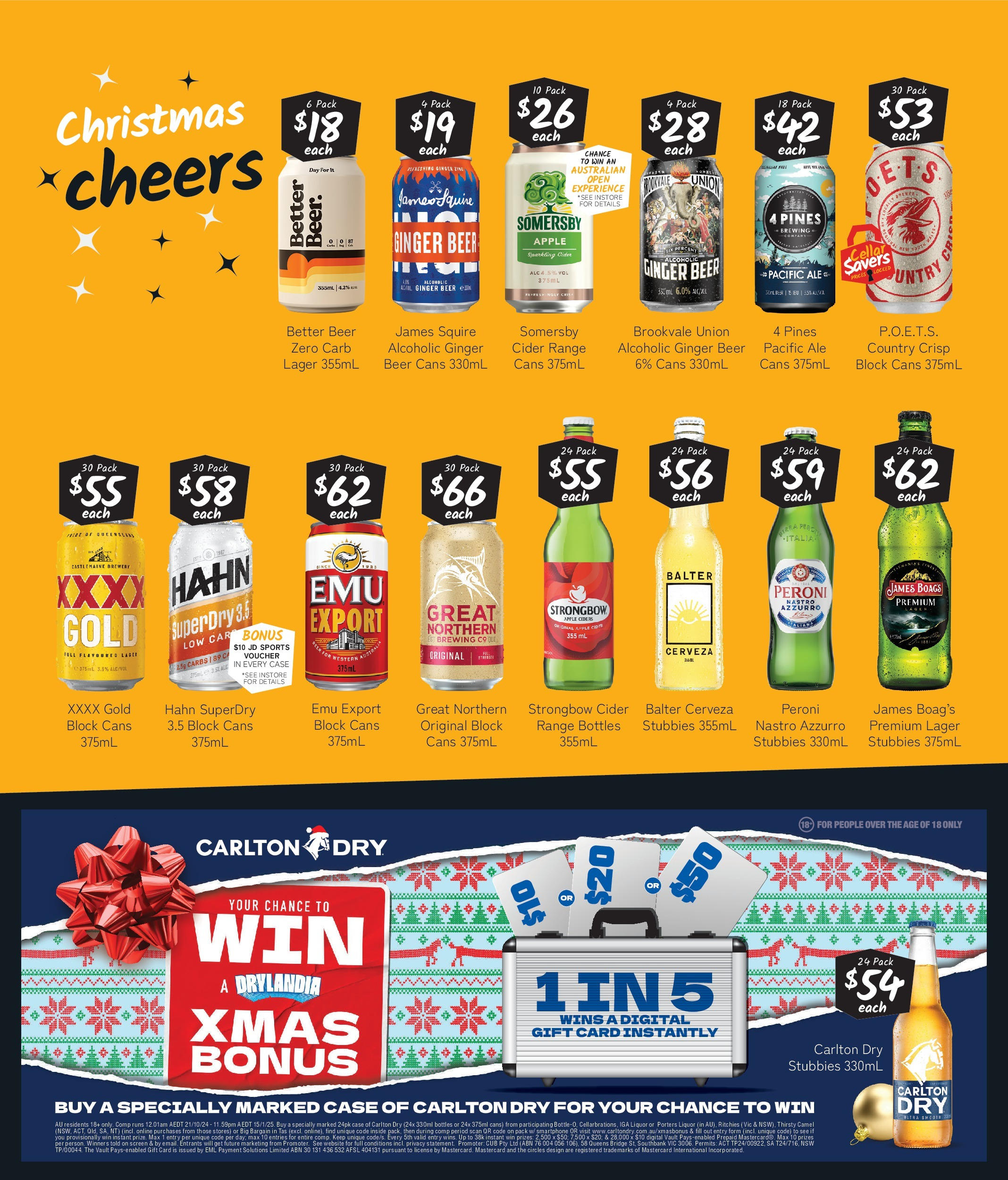 Cellarbrations Catalogue NT - 01/12/2024 > weekly / monthly specials | Page: 4 | Products: Beer, Digital, Smartphone, Screen